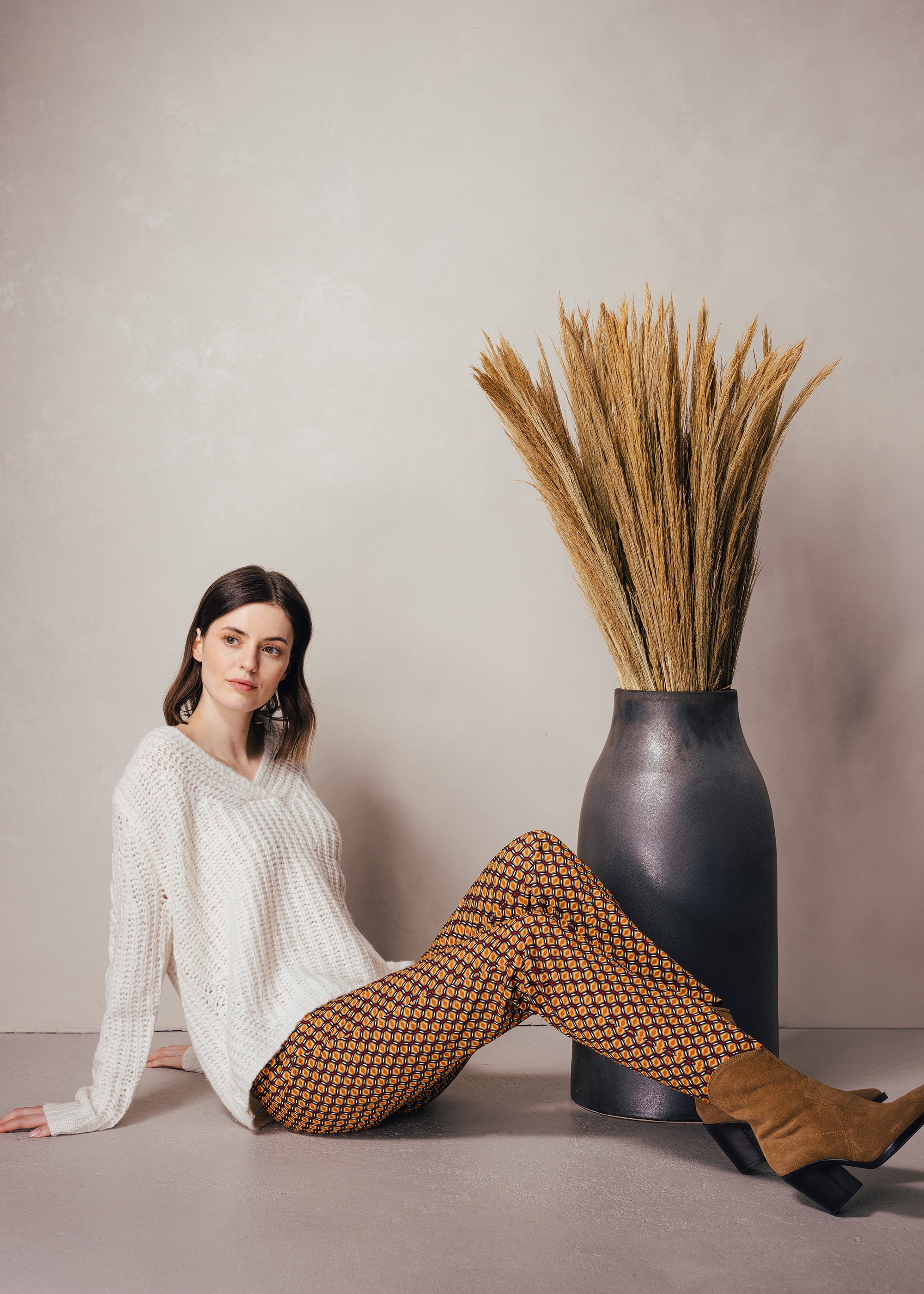 Gerippter Pullover aus Alpaka-Mix