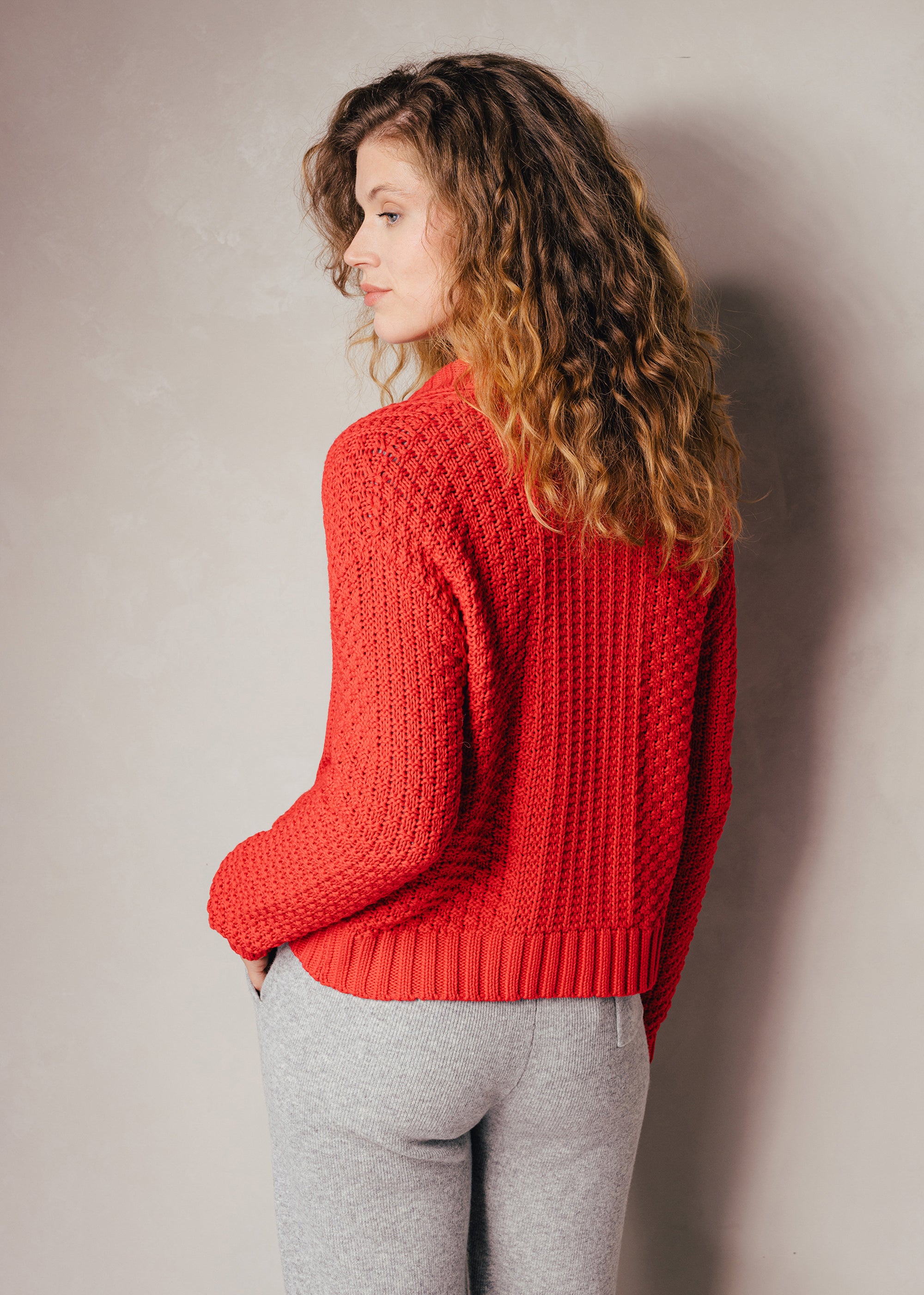 Cardigan mit Reverskragen aus Baumwolle