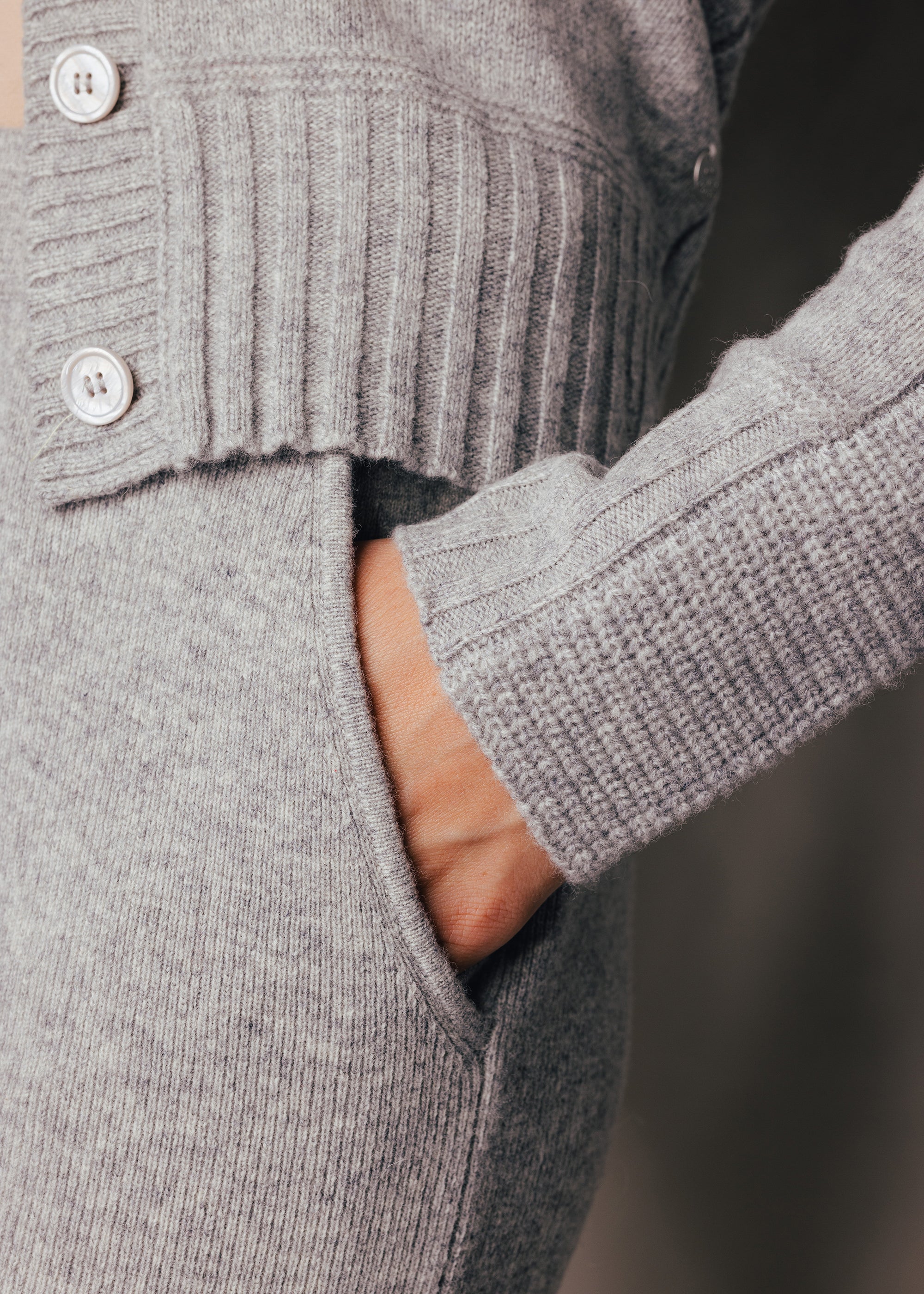 Knitted trousers made of pure wool
