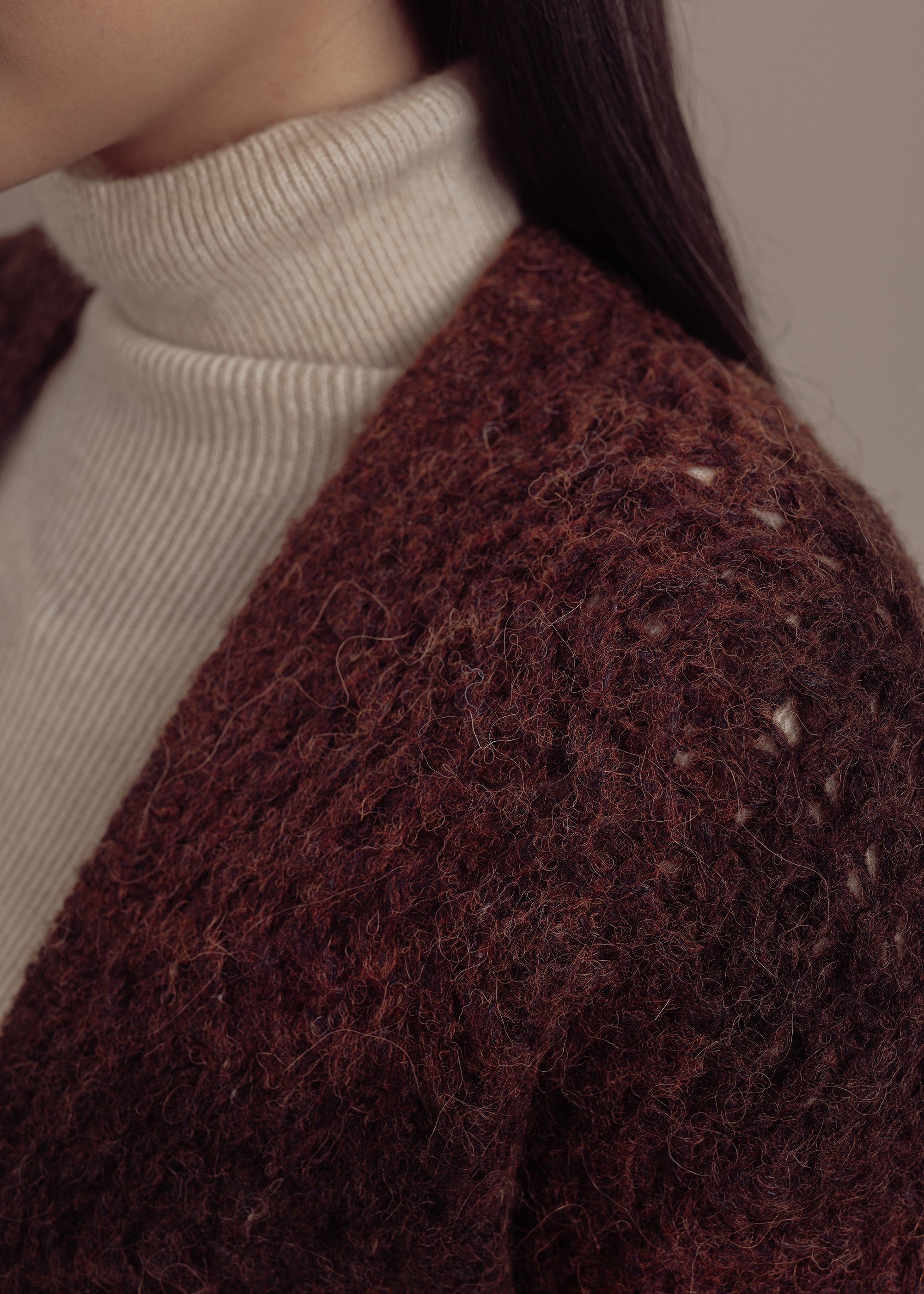Strickjacke aus Woll-Alpaka-Mix