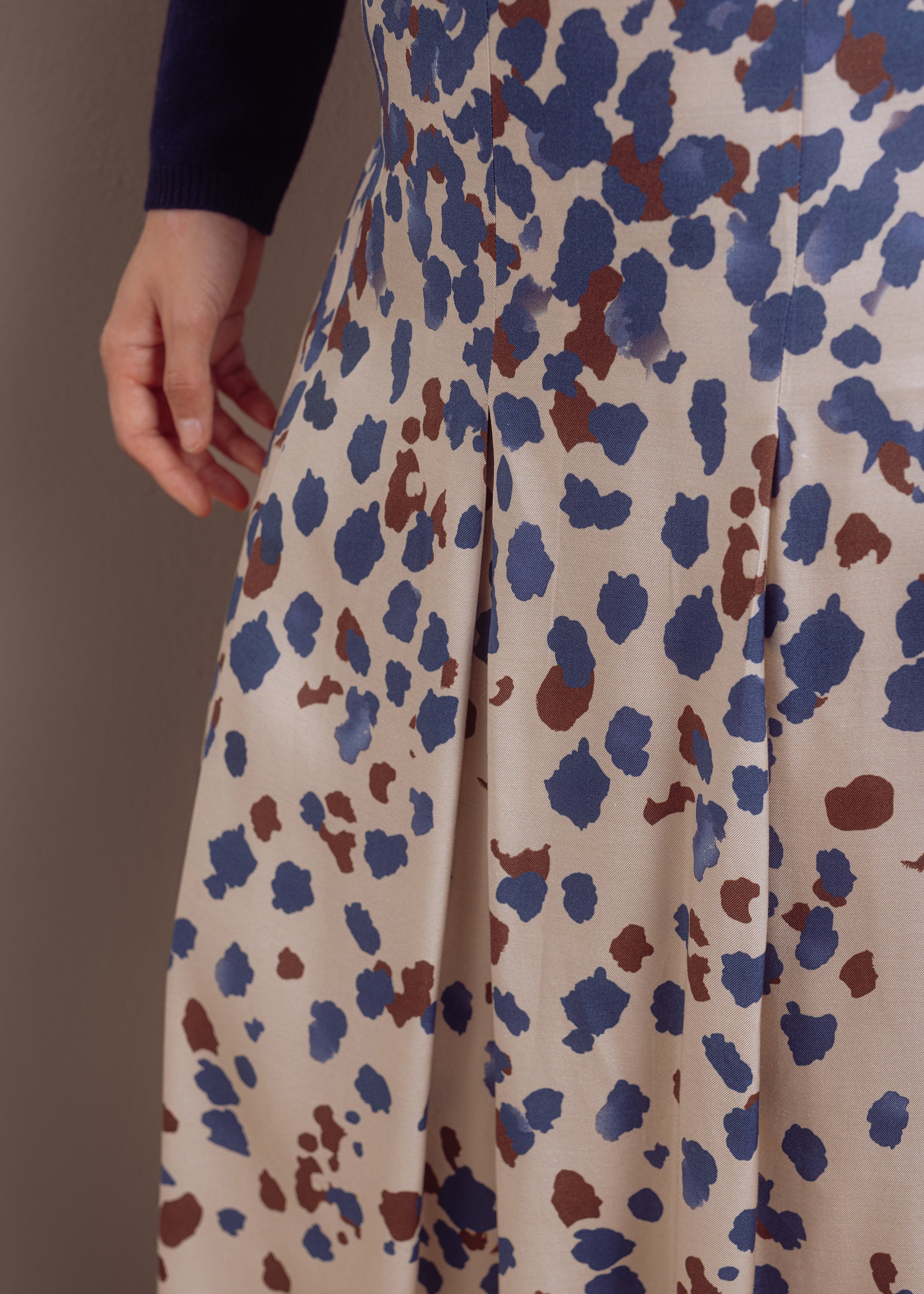 Rock mit abstraktem Leo-Print aus Viskose