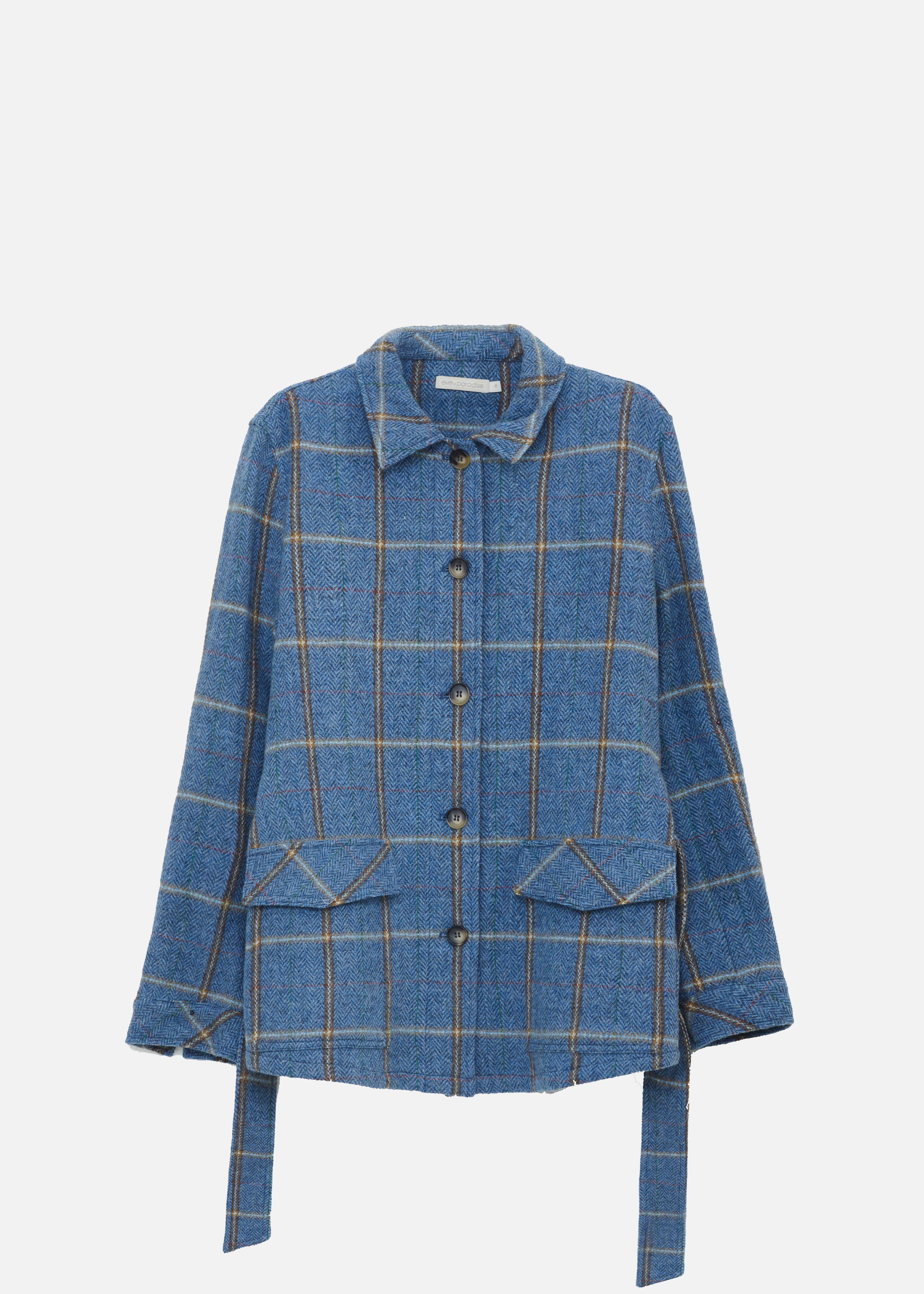 Karierte Wolljacke