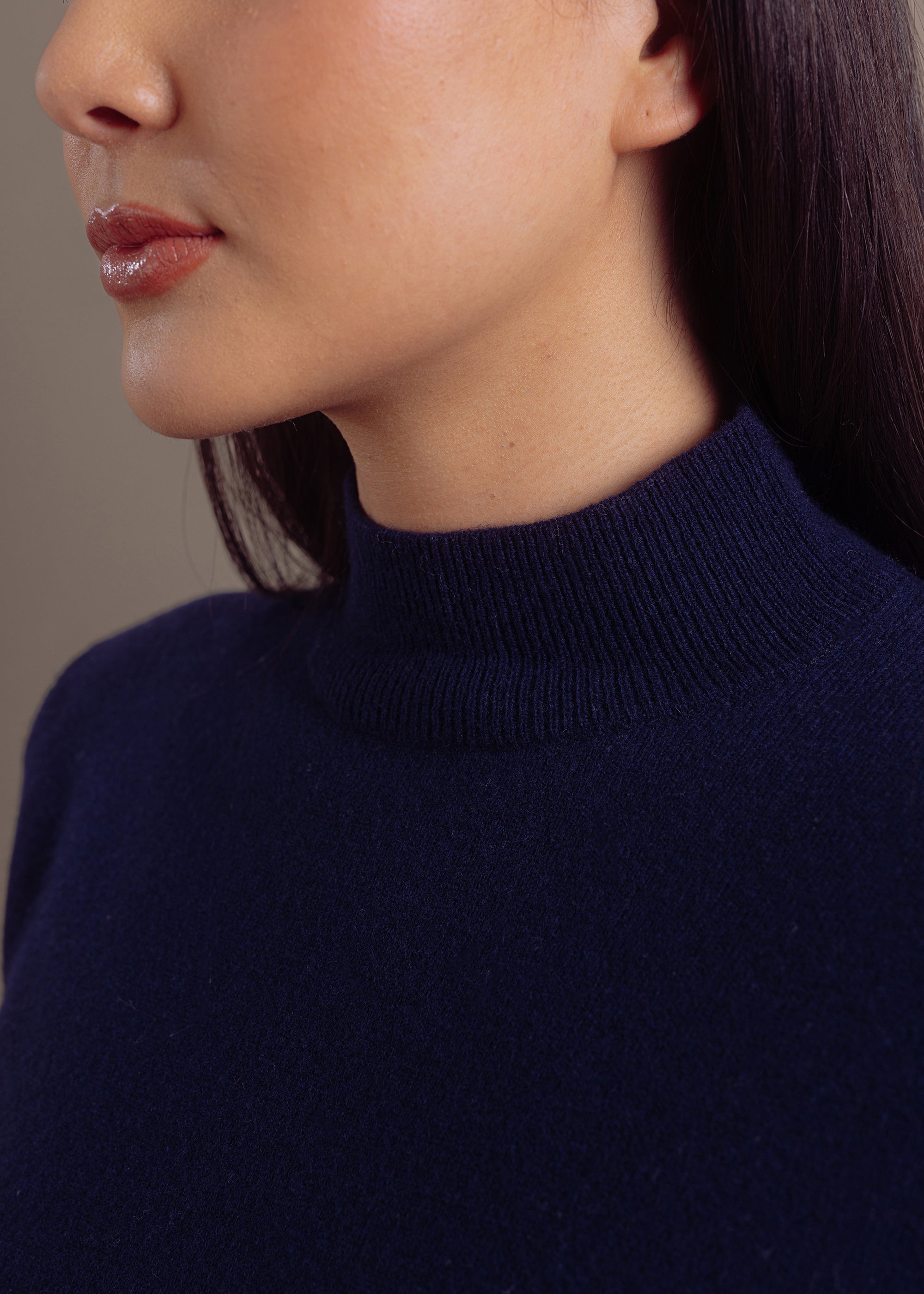 Feinstrick-Rollkragenpullover aus reiner Merinowolle