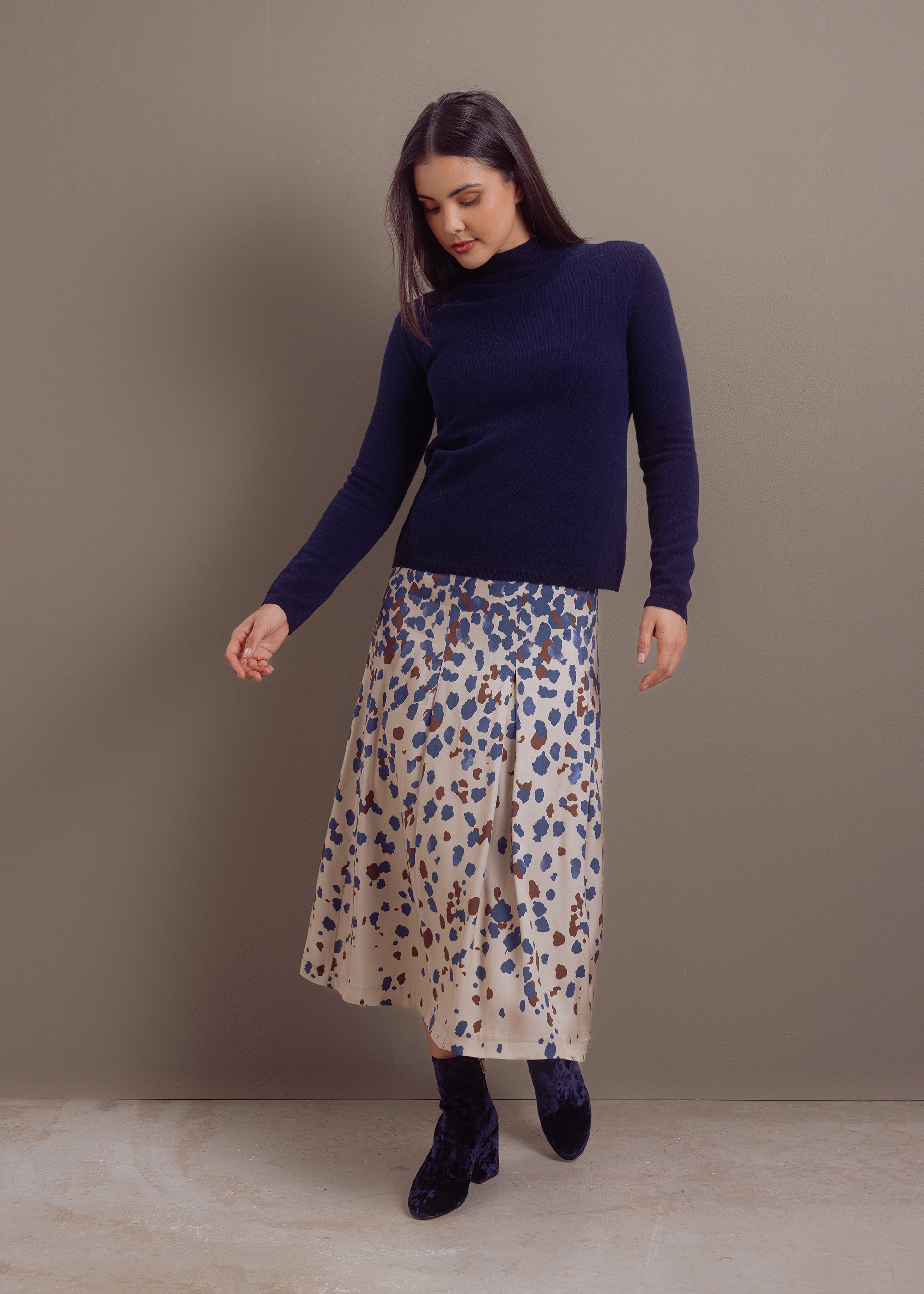 Feinstrick-Rollkragenpullover aus reiner Merinowolle
