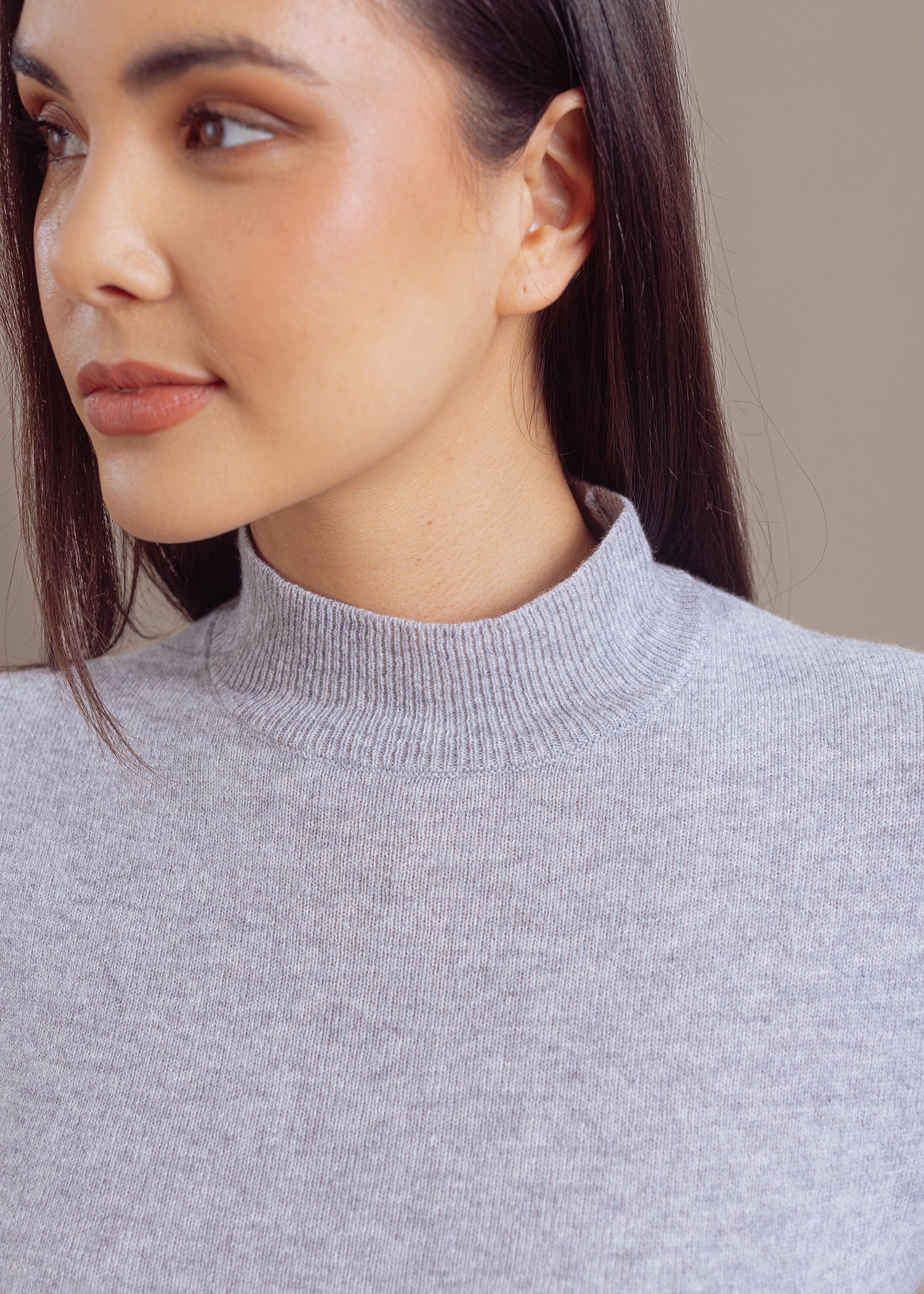 Feinstrick-Rollkragenpullover aus reiner Merinowolle