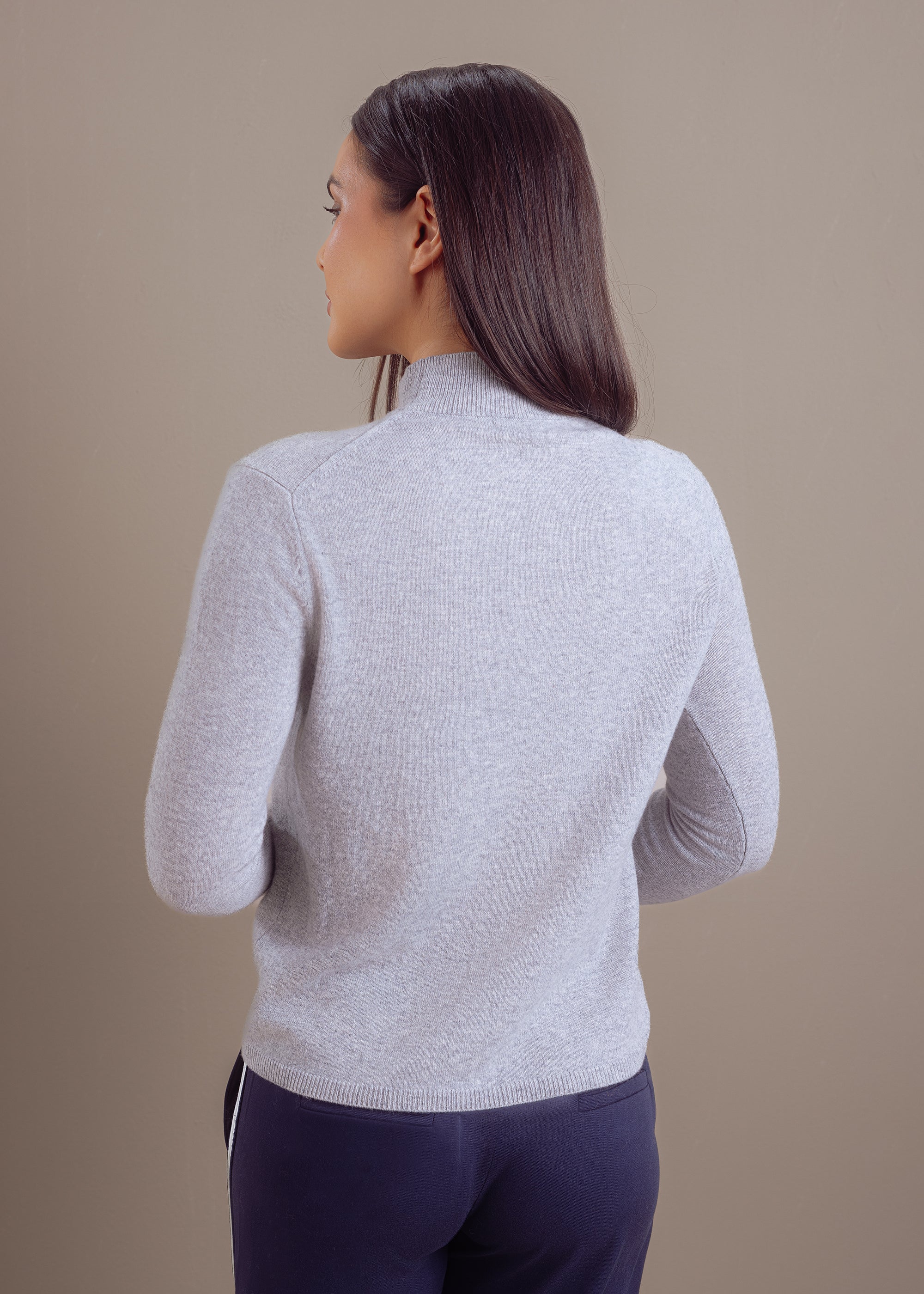Feinstrick-Rollkragenpullover aus reiner Merinowolle