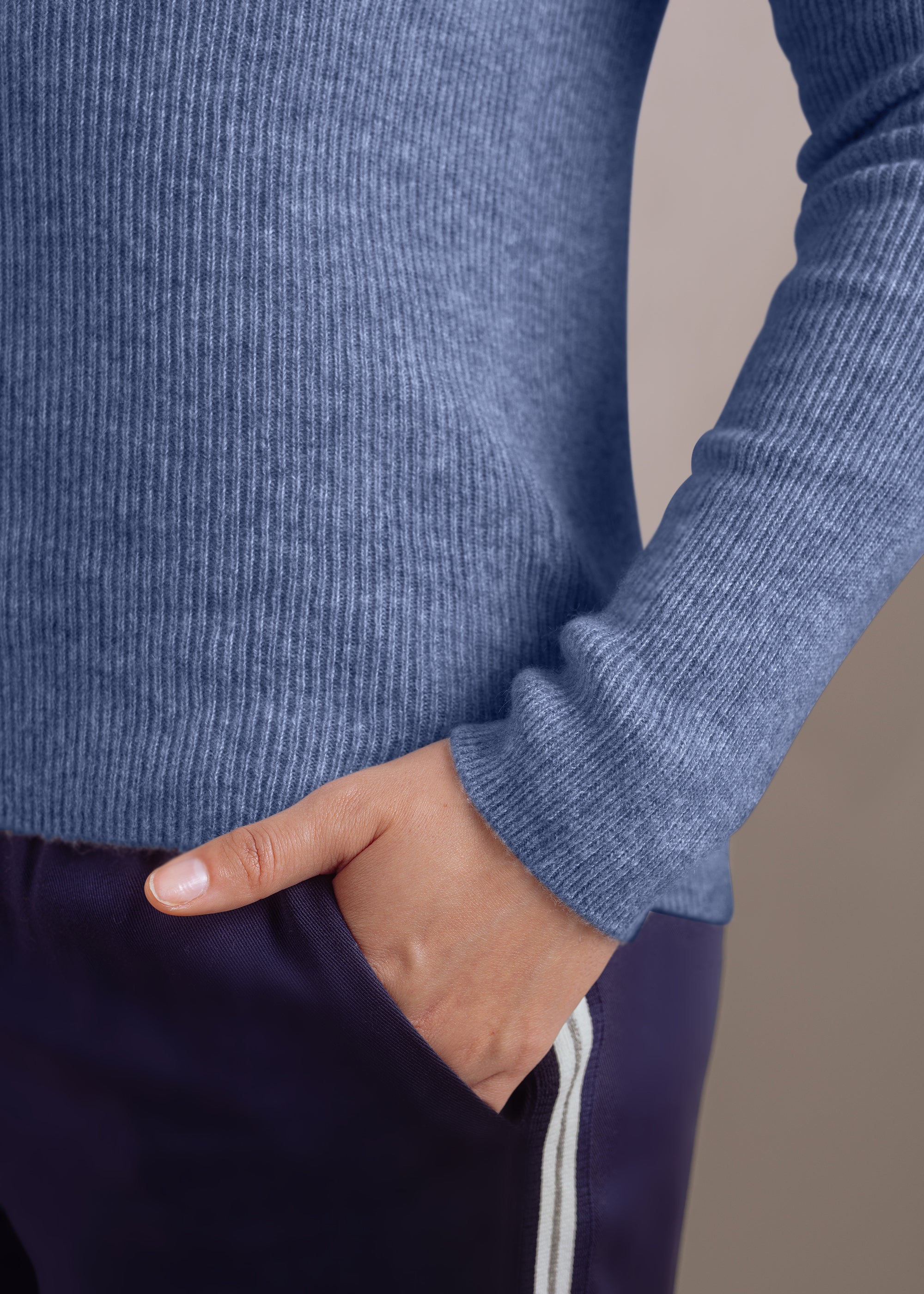 Kaschmirpullover mit Rundhalsausschnitt
