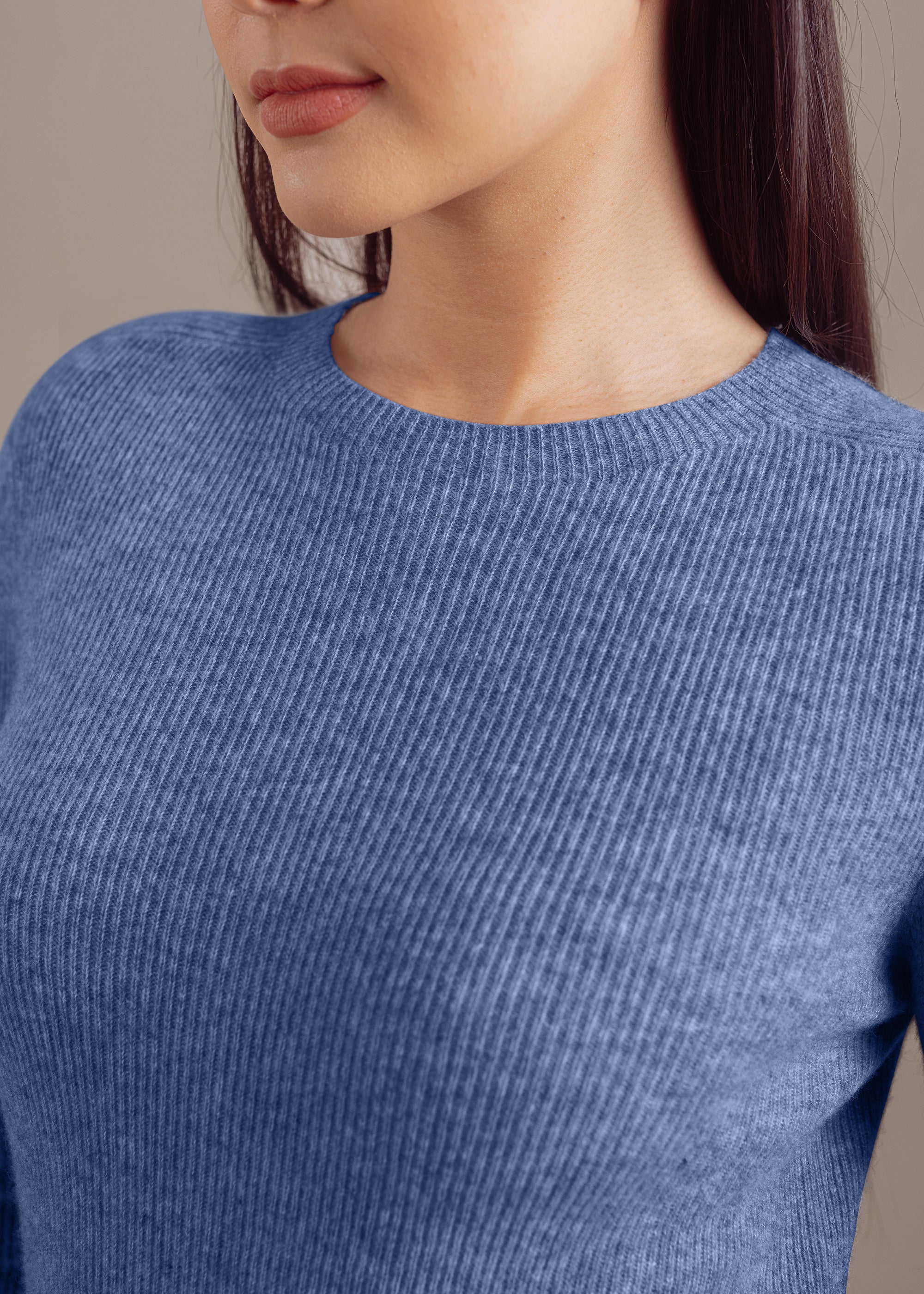 Kaschmirpullover mit Rundhalsausschnitt