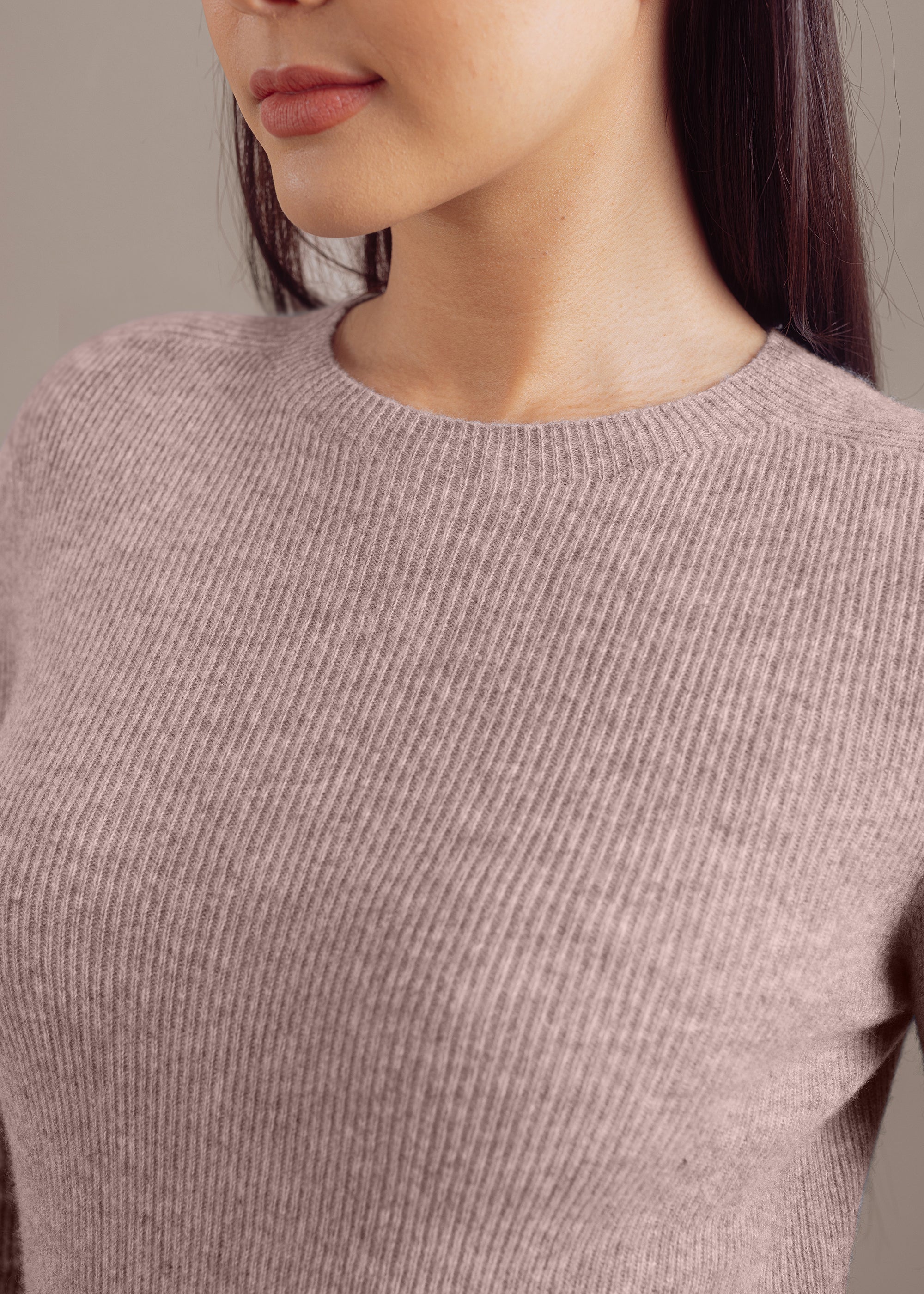 Kaschmirpullover mit Rundhalsausschnitt