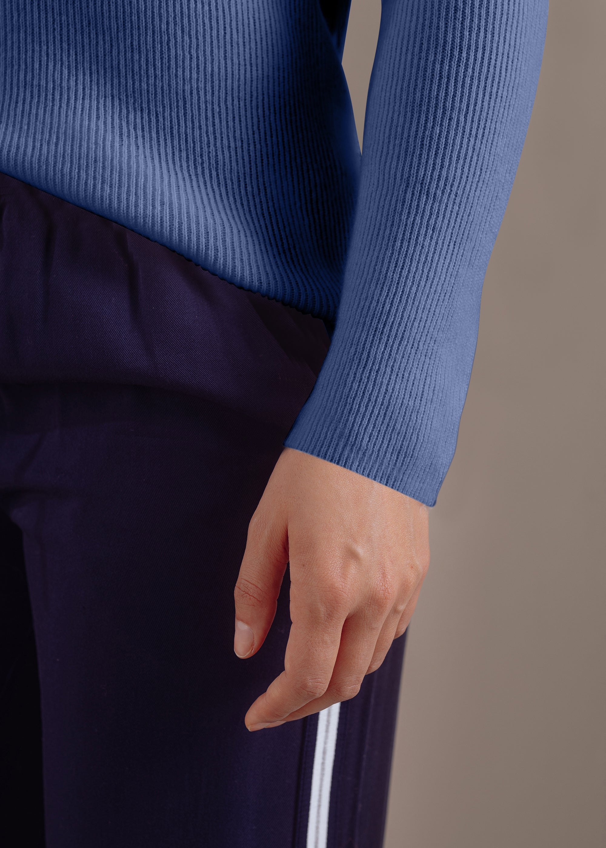 Kaschmirpullover mit Stehkragen