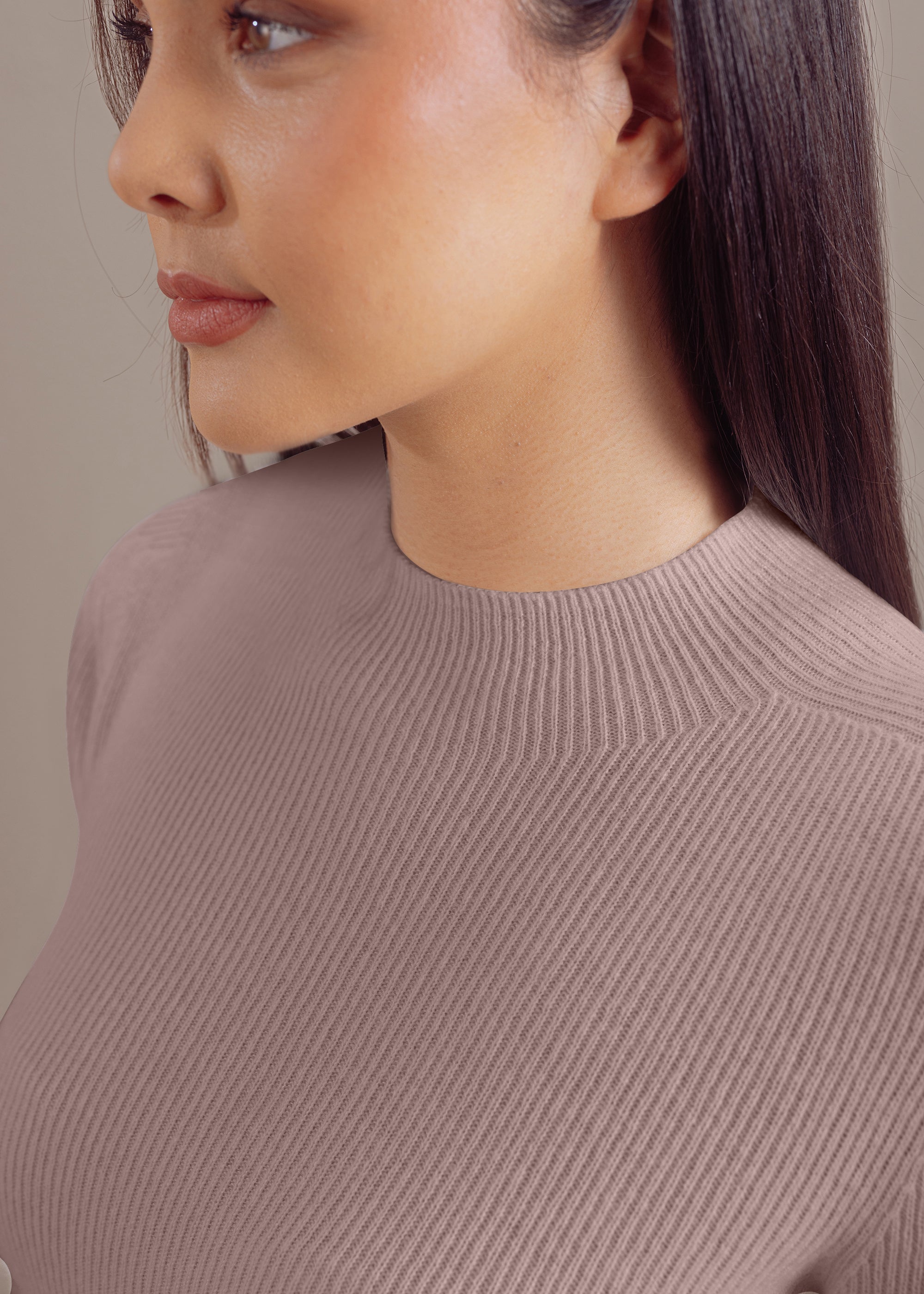 Kaschmirpullover mit Stehkragen
