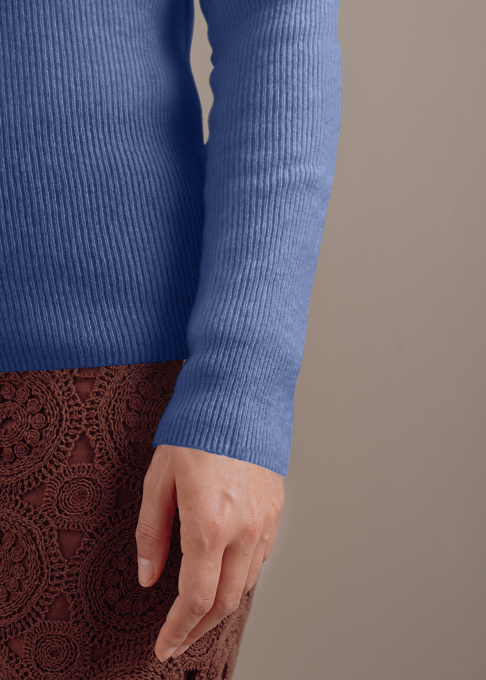 Kaschmirpullover mit Rollkragen