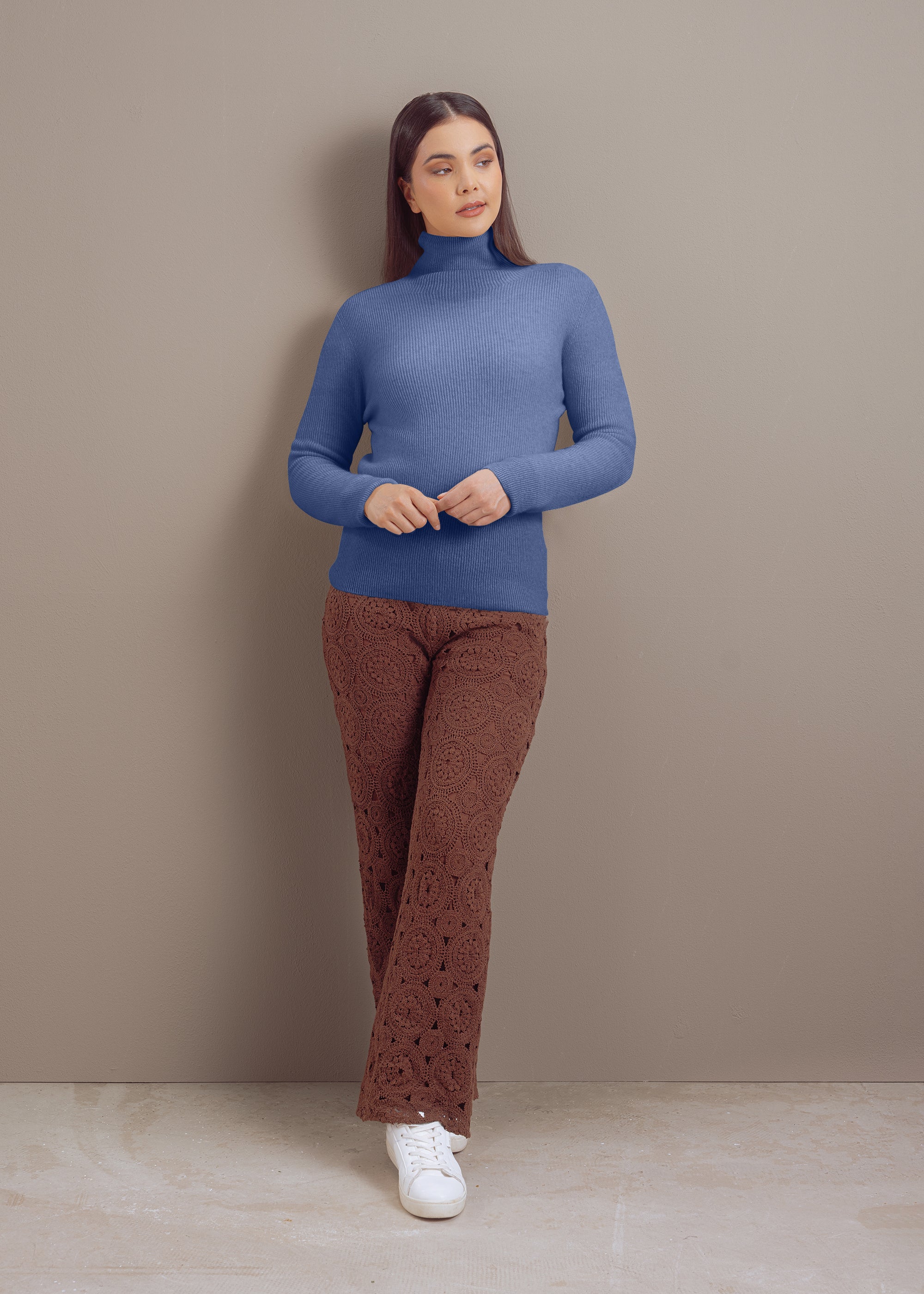 Kaschmirpullover mit Rollkragen