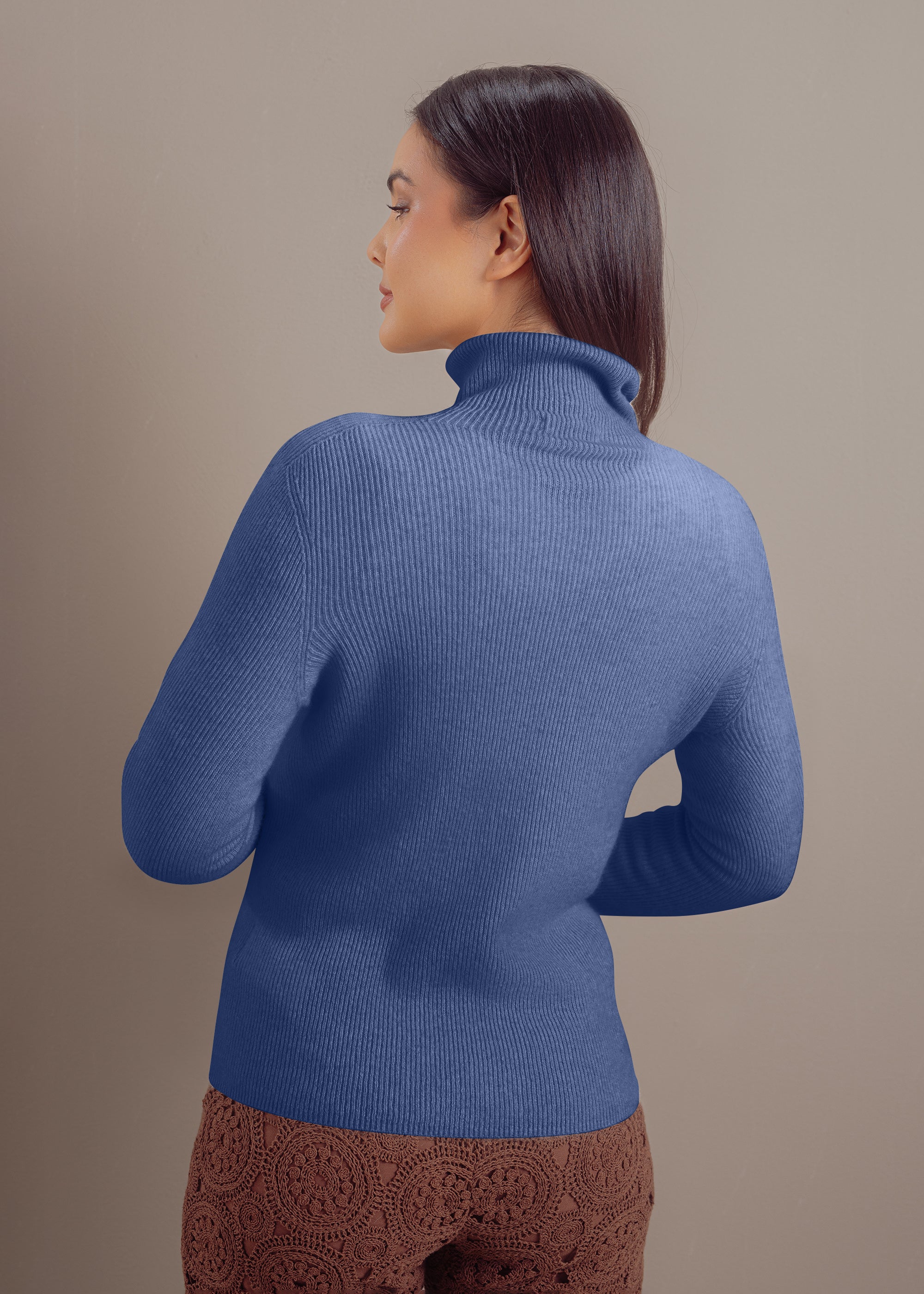 Kaschmirpullover mit Rollkragen