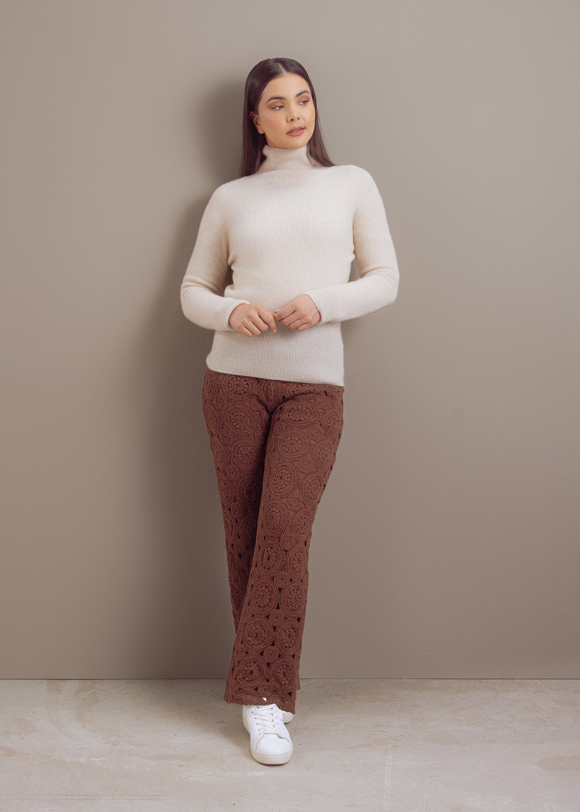 Kaschmirpullover mit Rollkragen