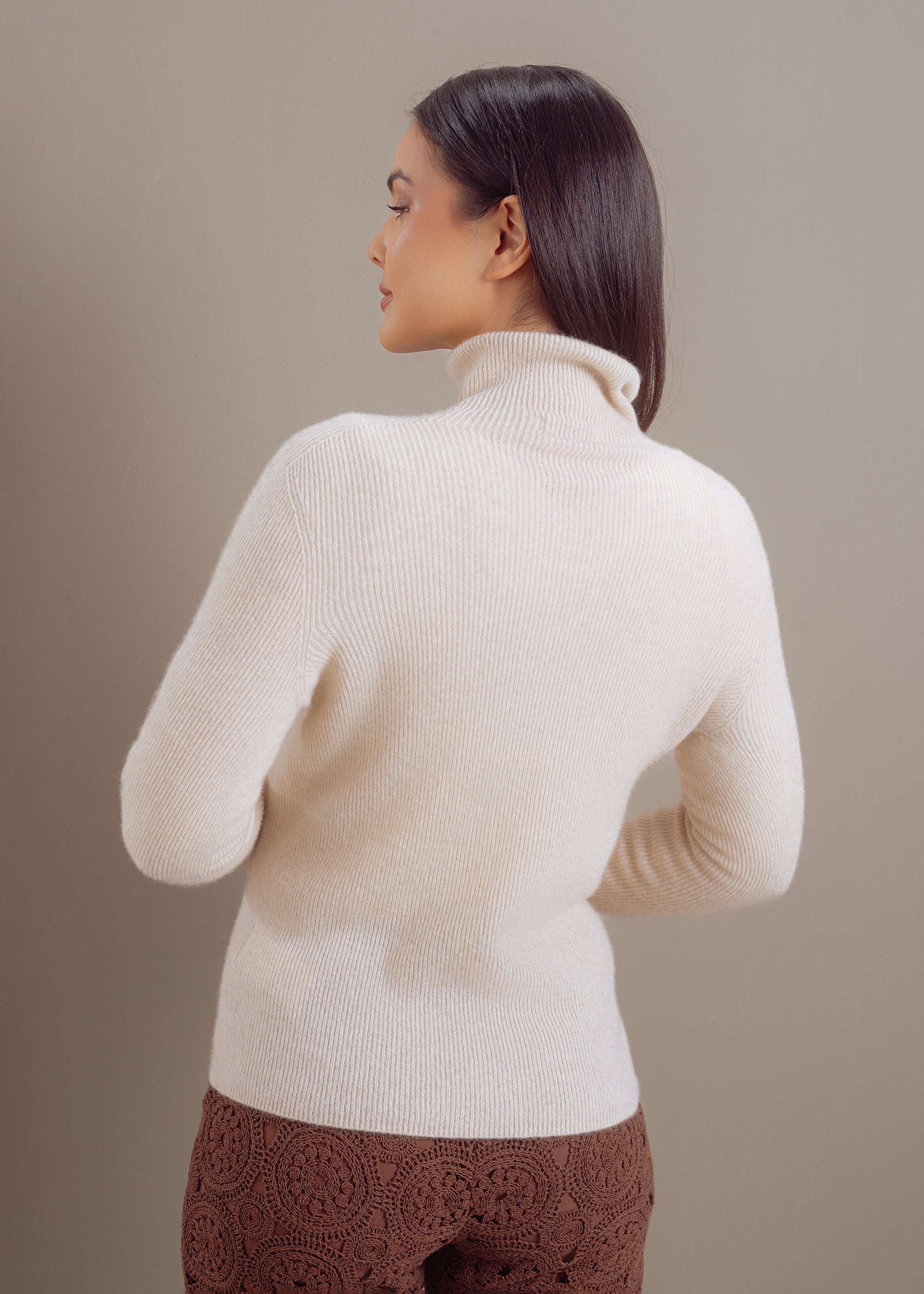 Kaschmirpullover mit Rollkragen