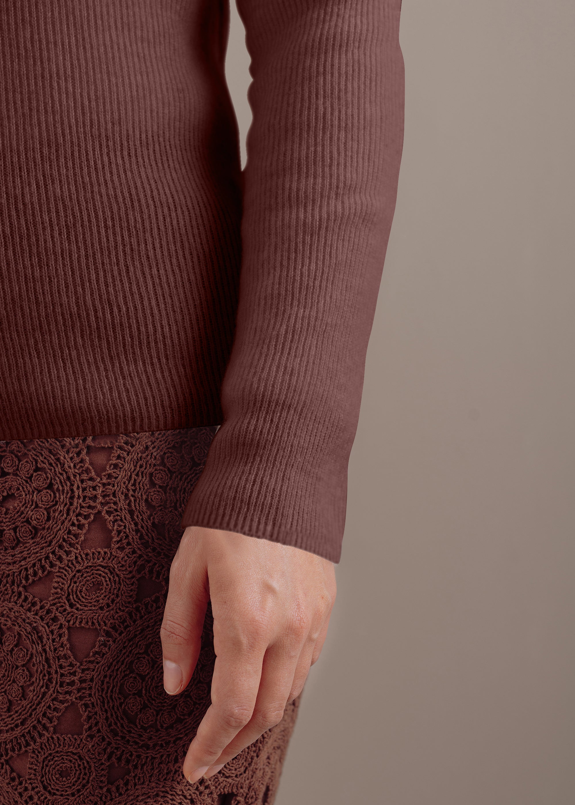 Kaschmirpullover mit Rollkragen