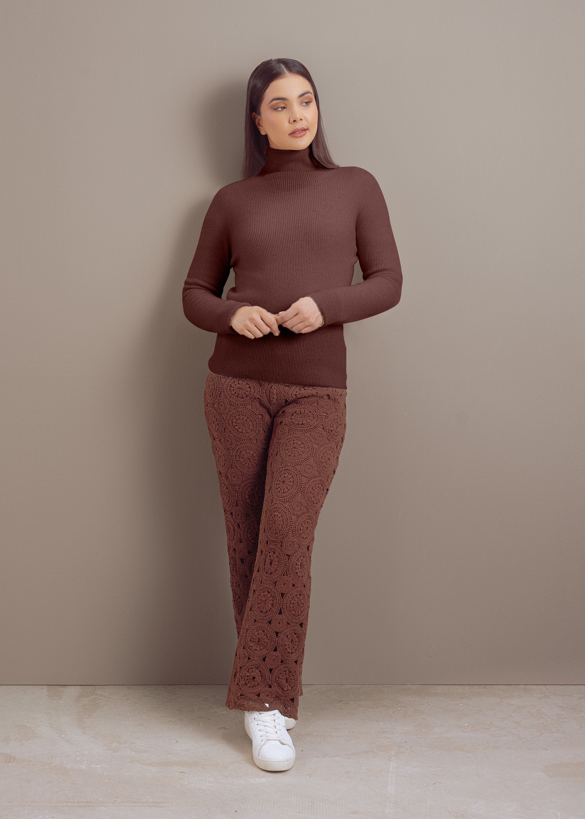 Kaschmirpullover mit Rollkragen