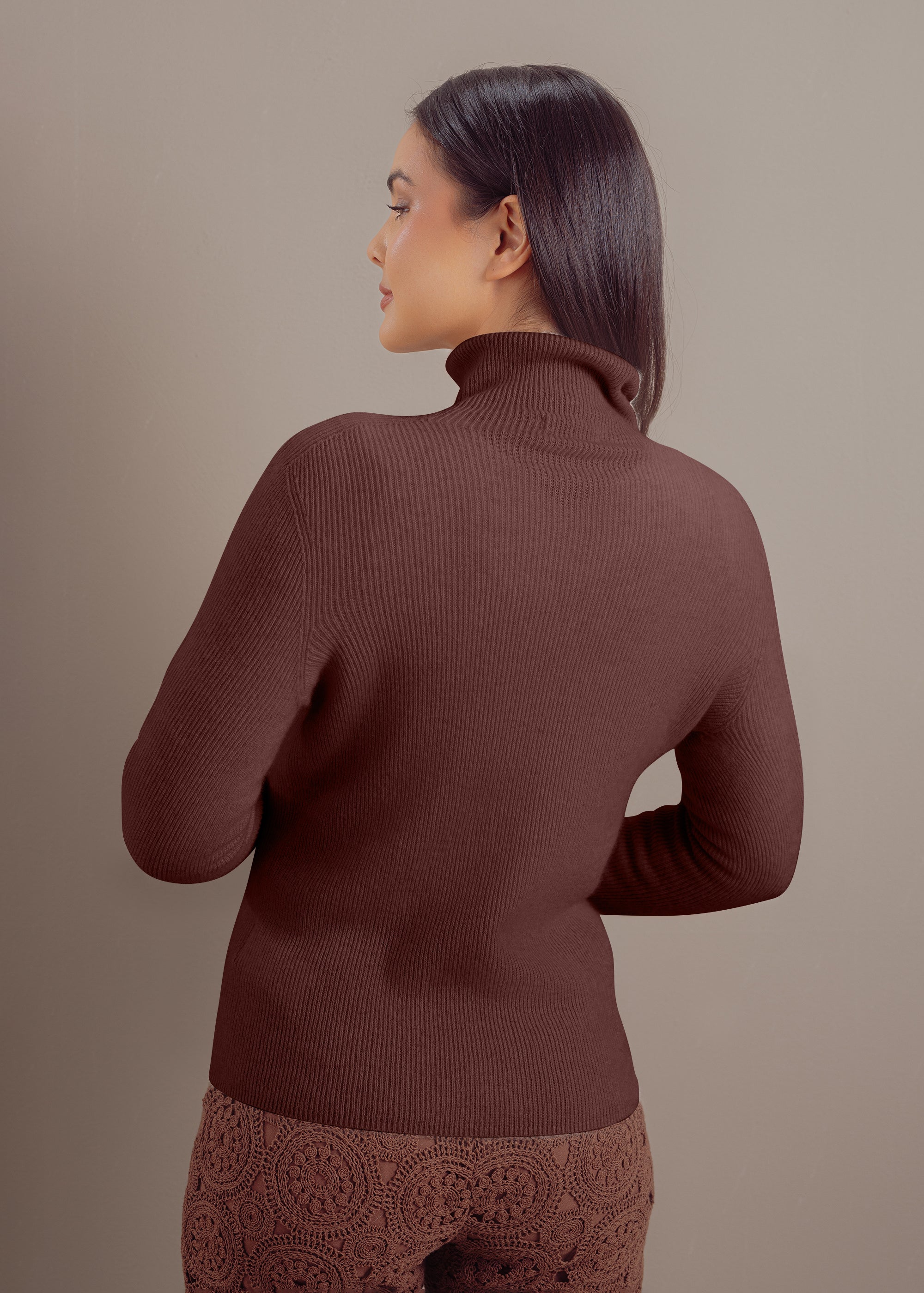Kaschmirpullover mit Rollkragen