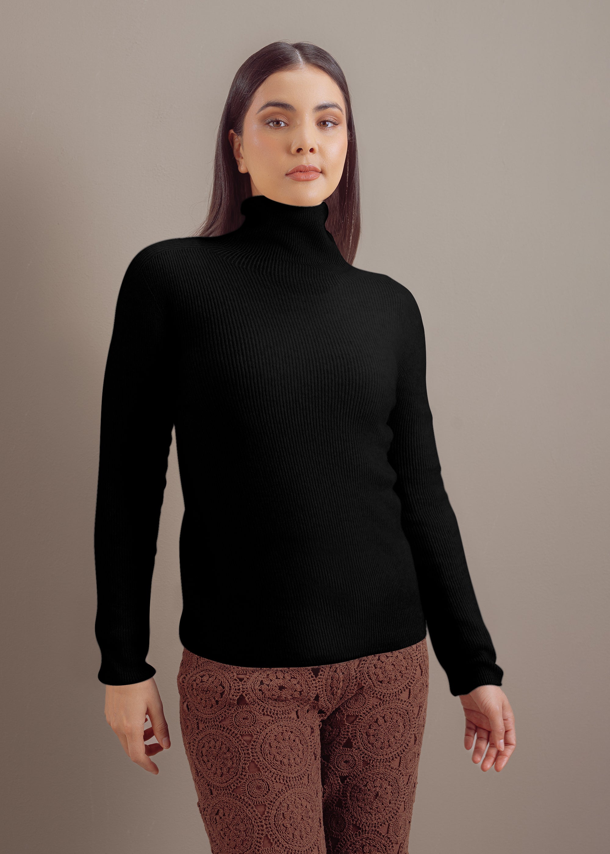 Kaschmirpullover mit Rollkragen