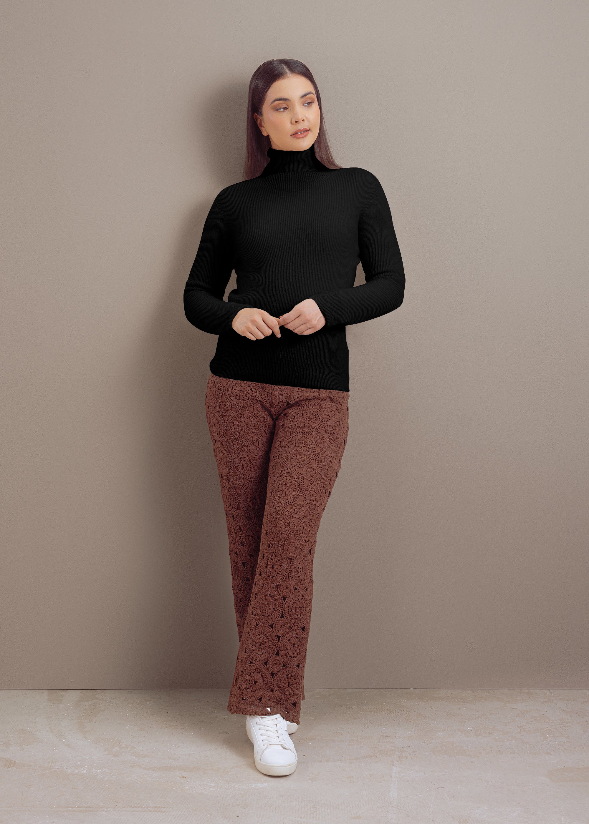 Kaschmirpullover mit Rollkragen