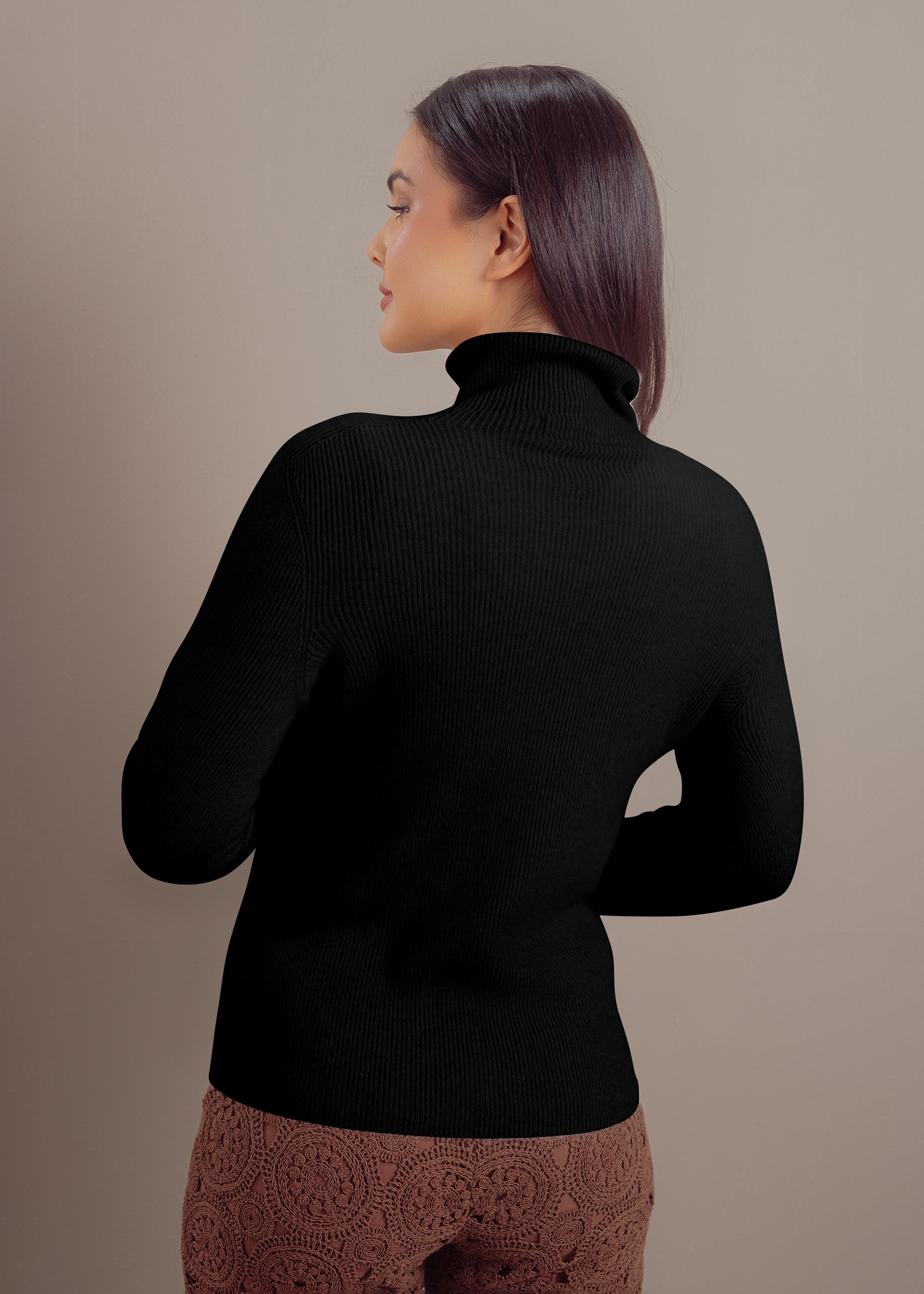 Kaschmirpullover mit Rollkragen