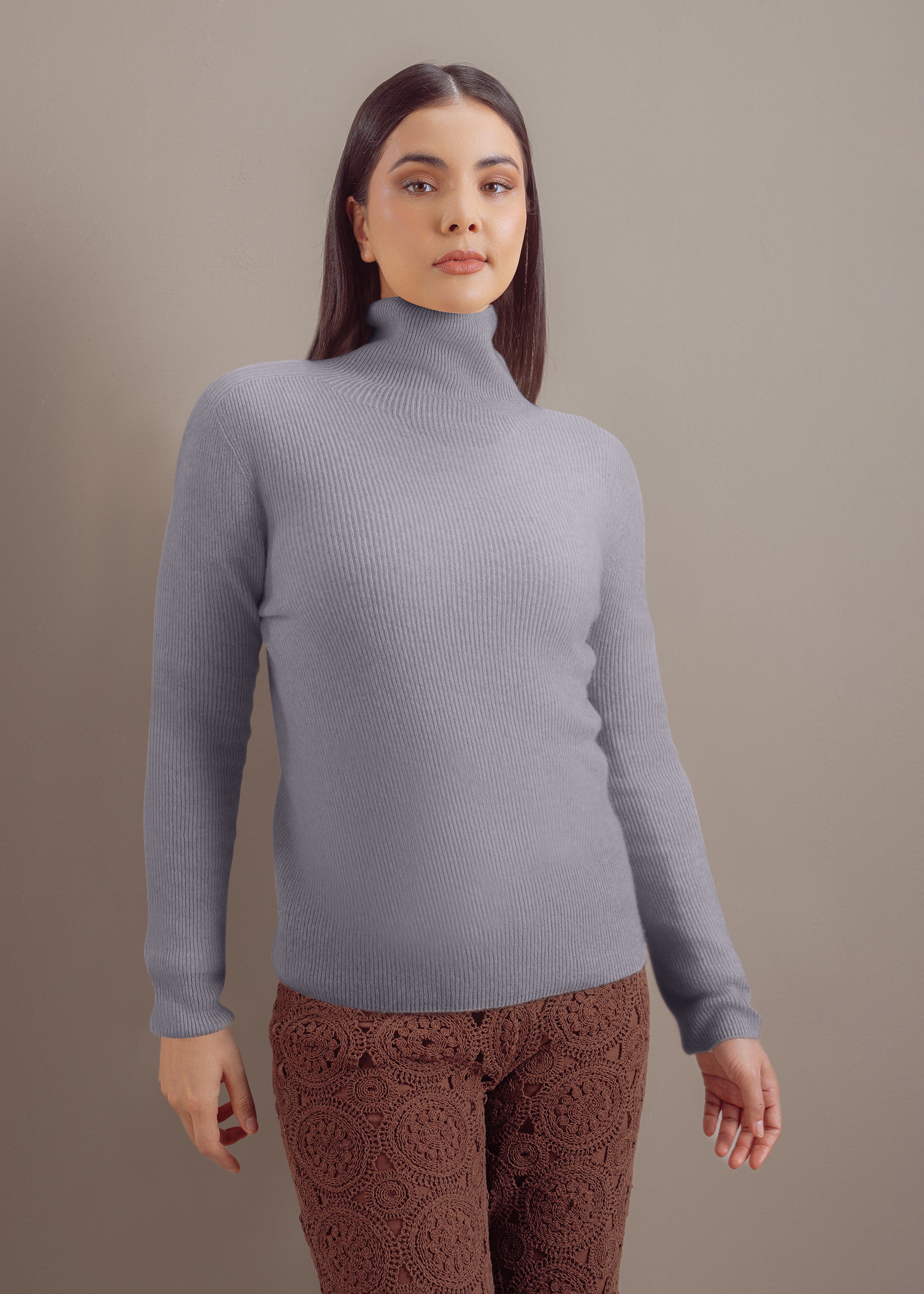Kaschmirpullover mit Rollkragen