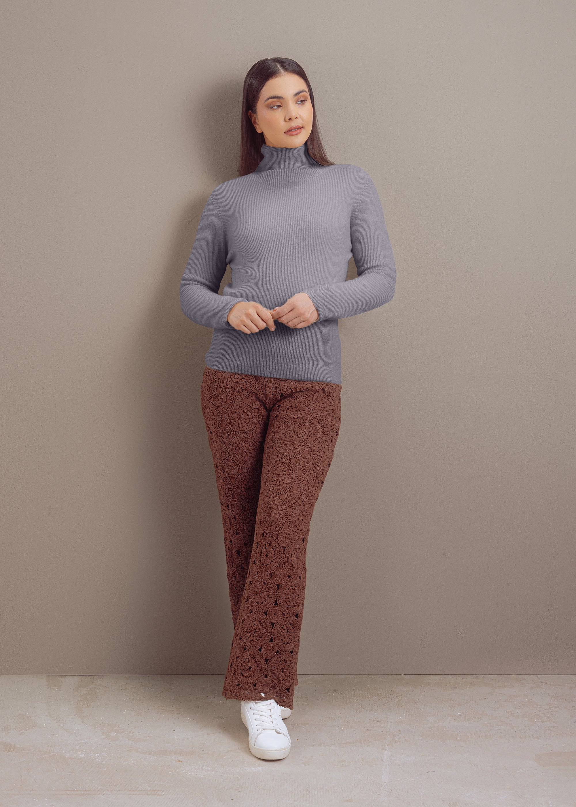 Kaschmirpullover mit Rollkragen