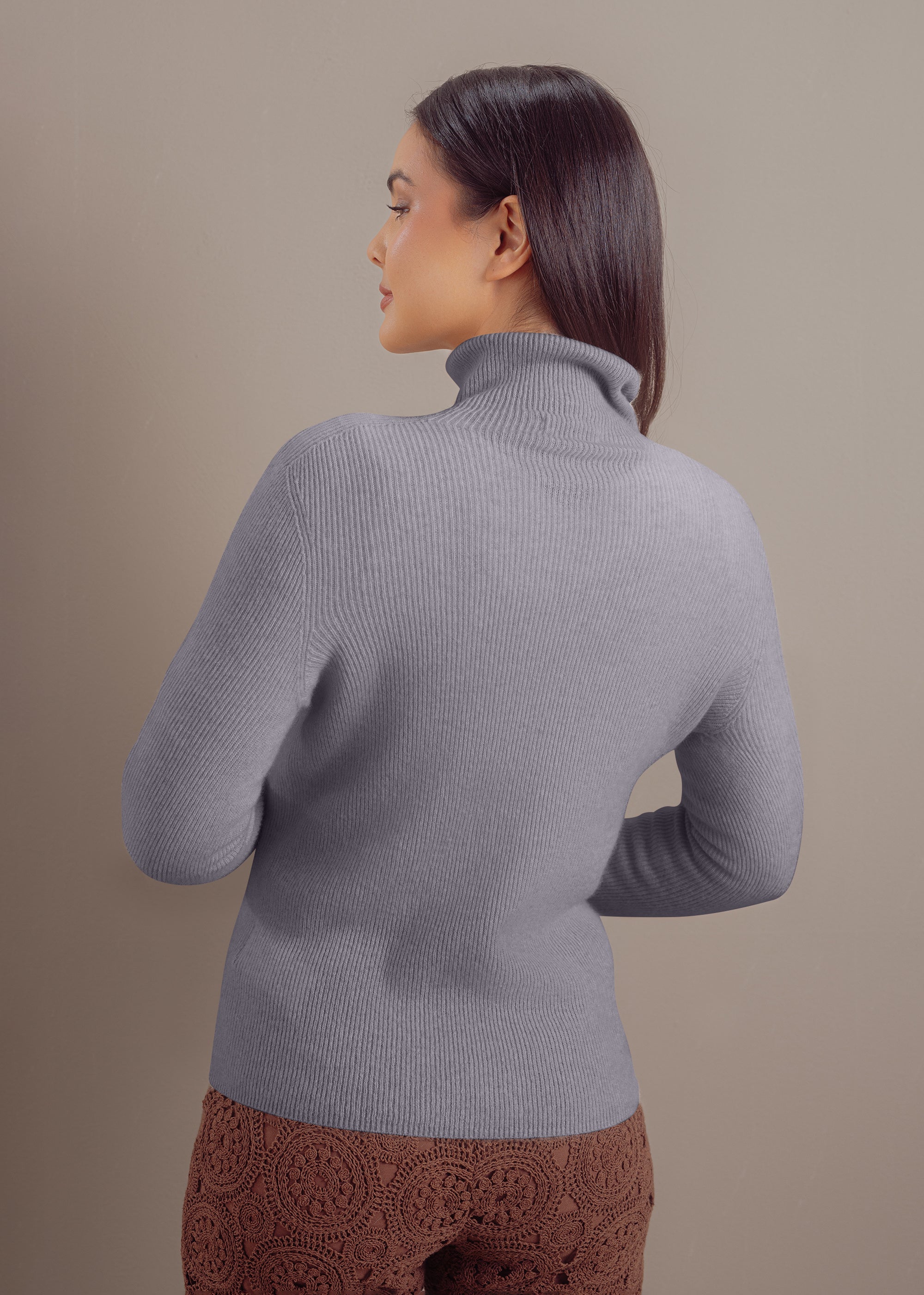 Kaschmirpullover mit Rollkragen