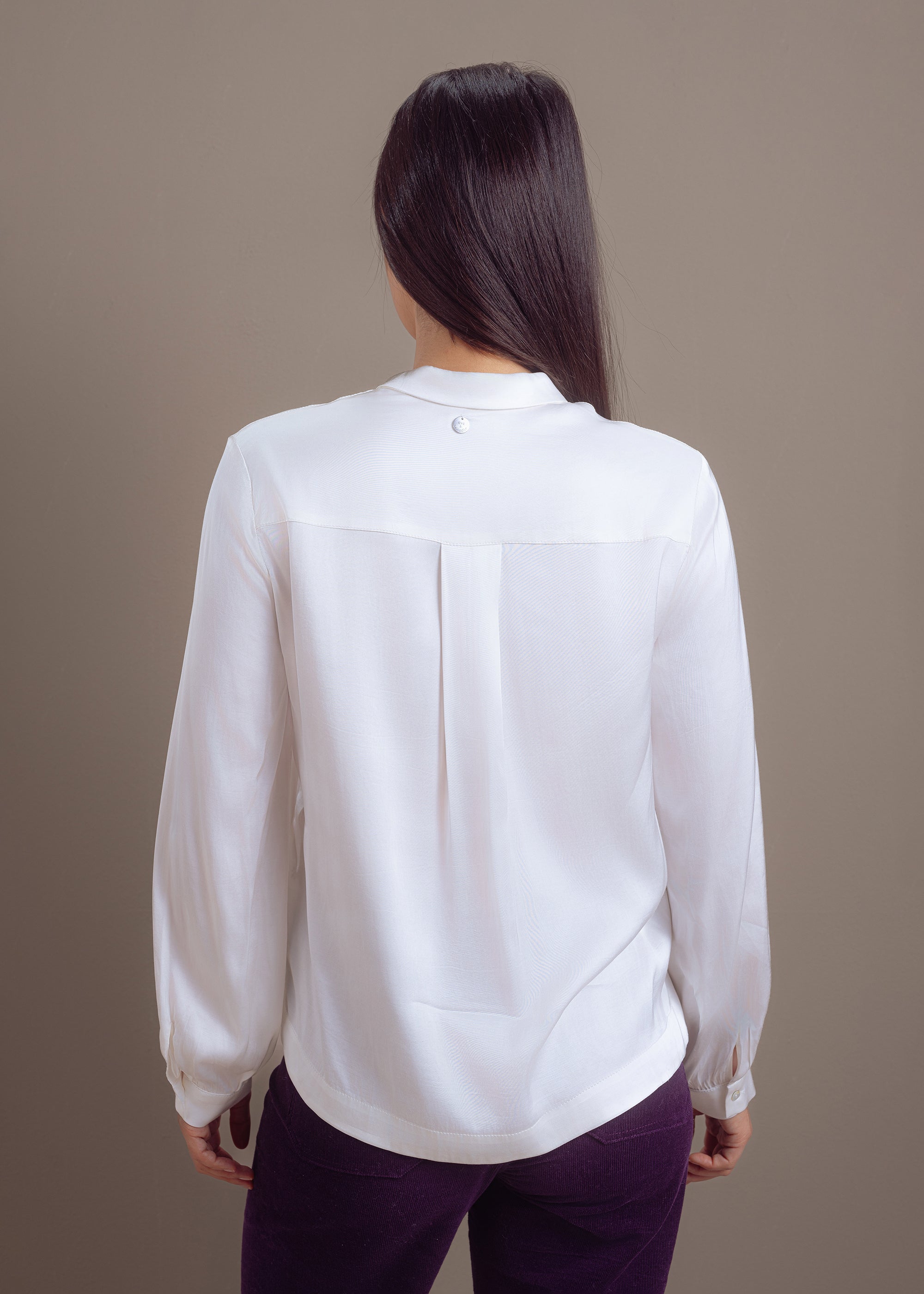 Klassische Hemdbluse aus Viskose-Mix