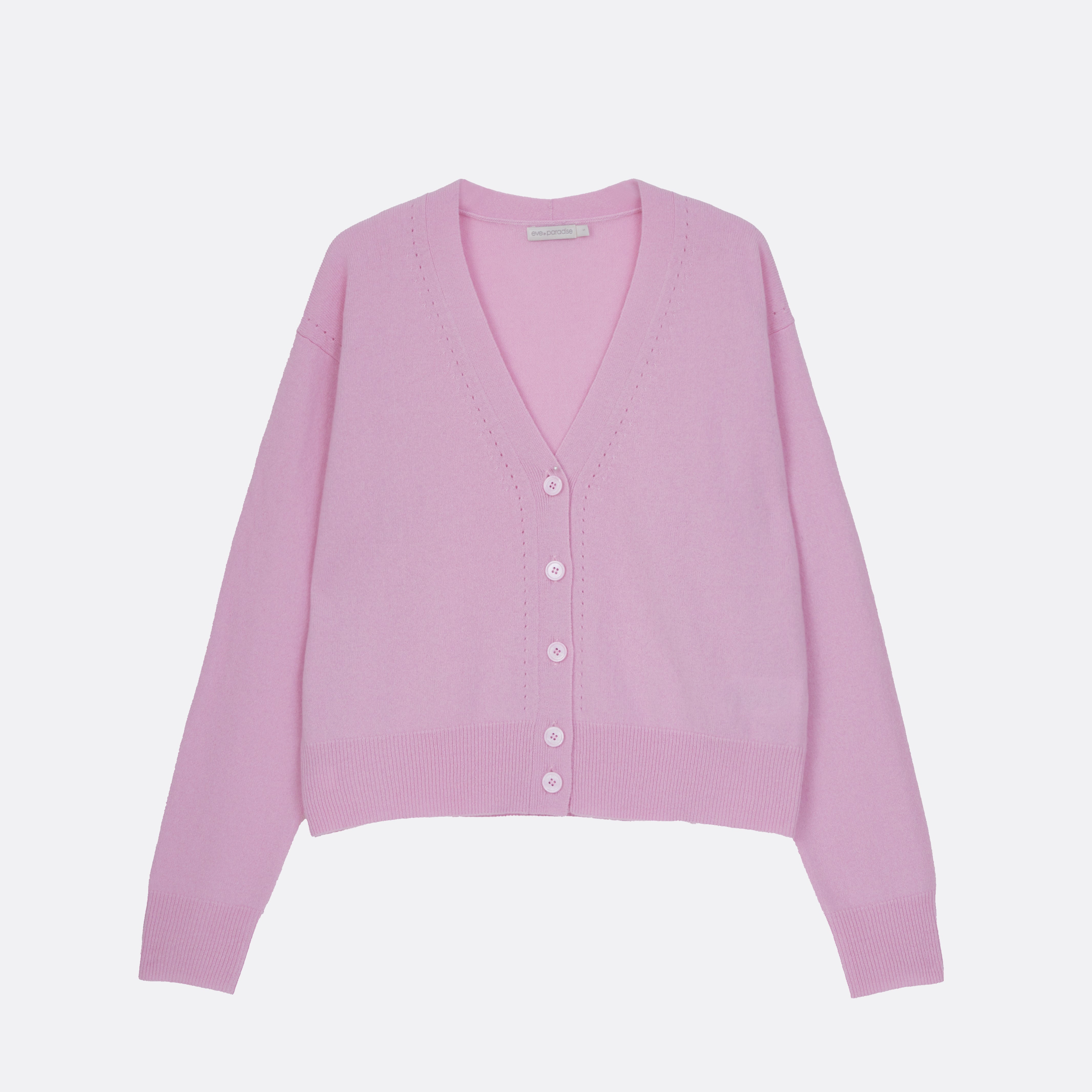 Strickcardigan aus reiner Wolle mit V-Ausschnitt