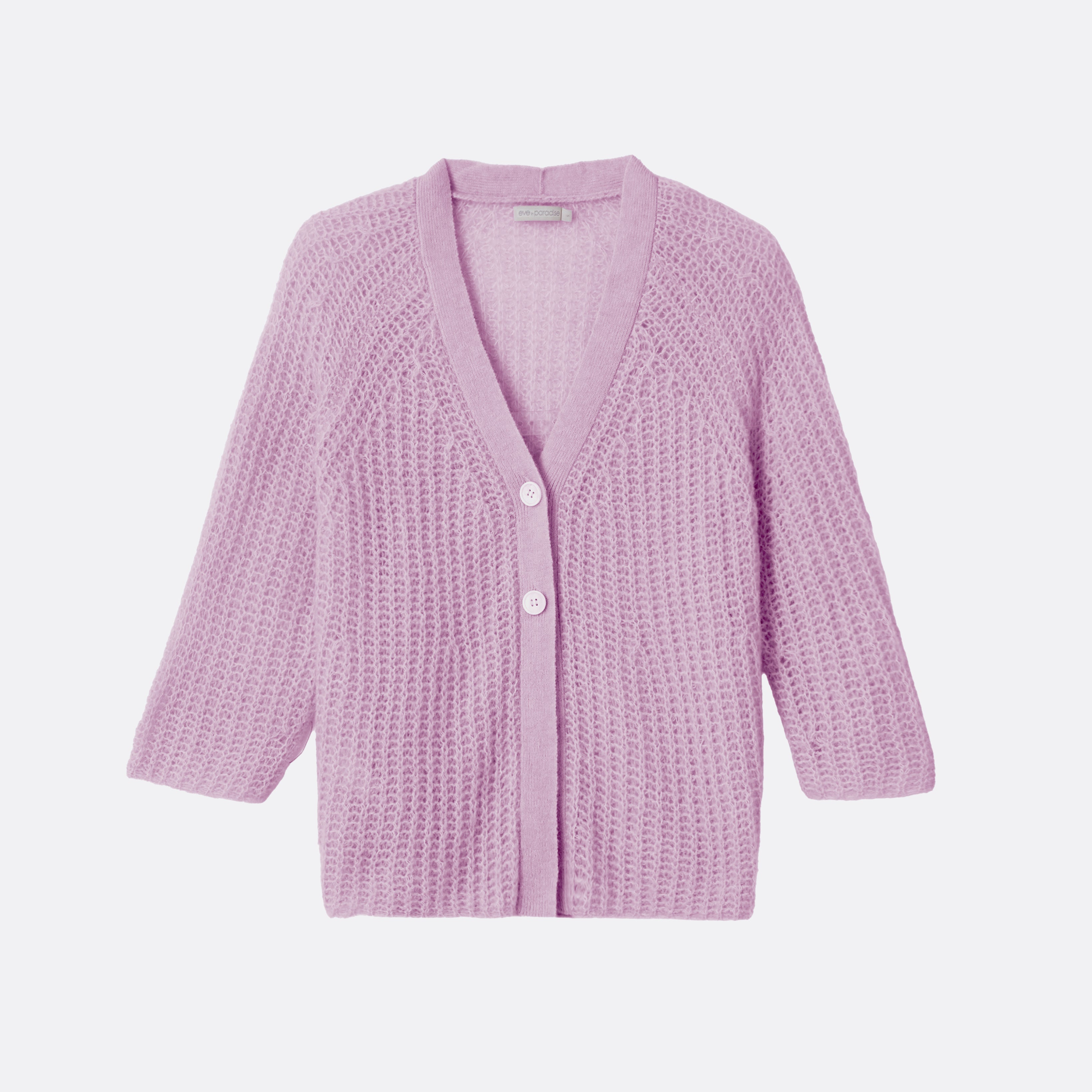 Strukturstrick-Cardigan aus Alpakamix