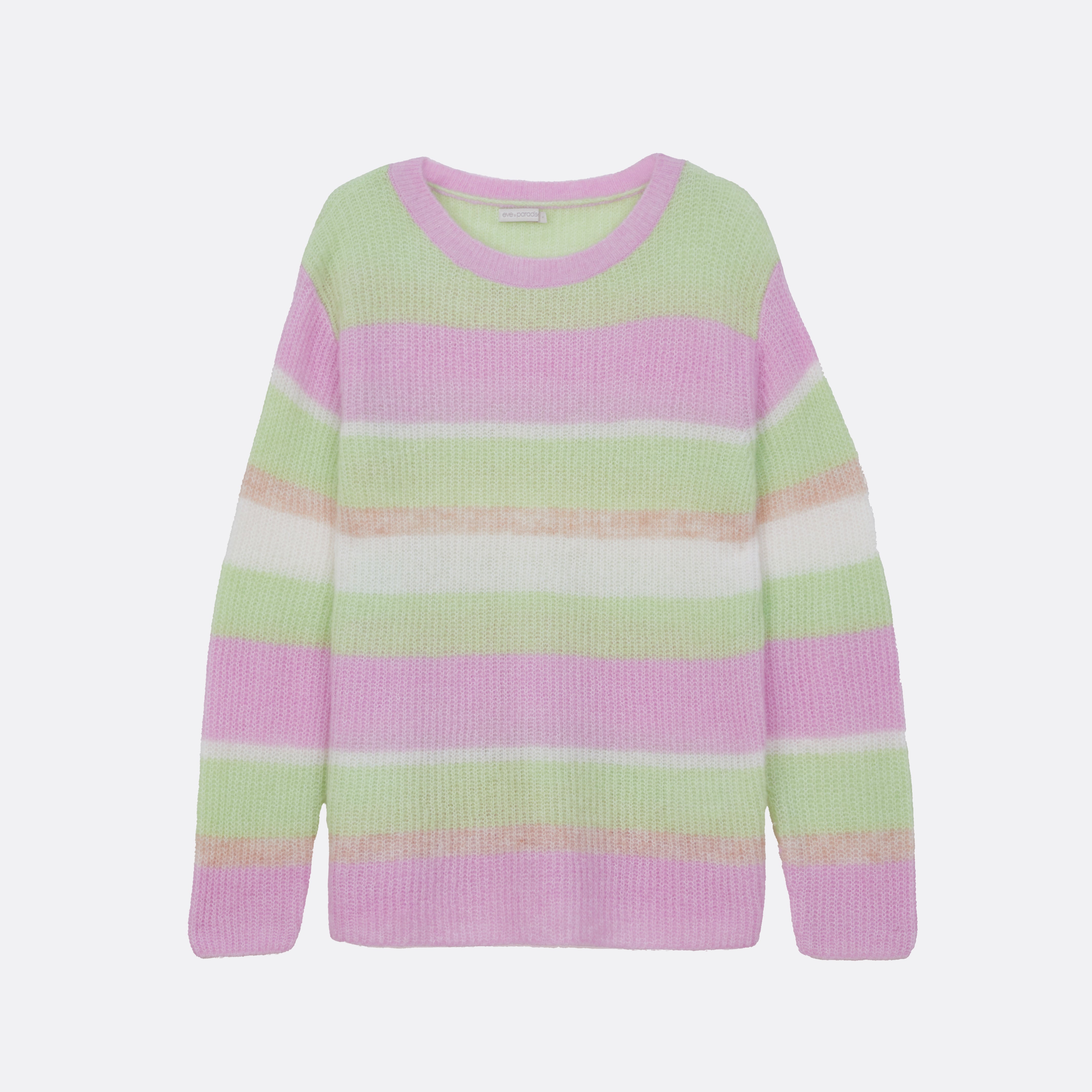 Gestreifter Strickpullover aus Alpakamix