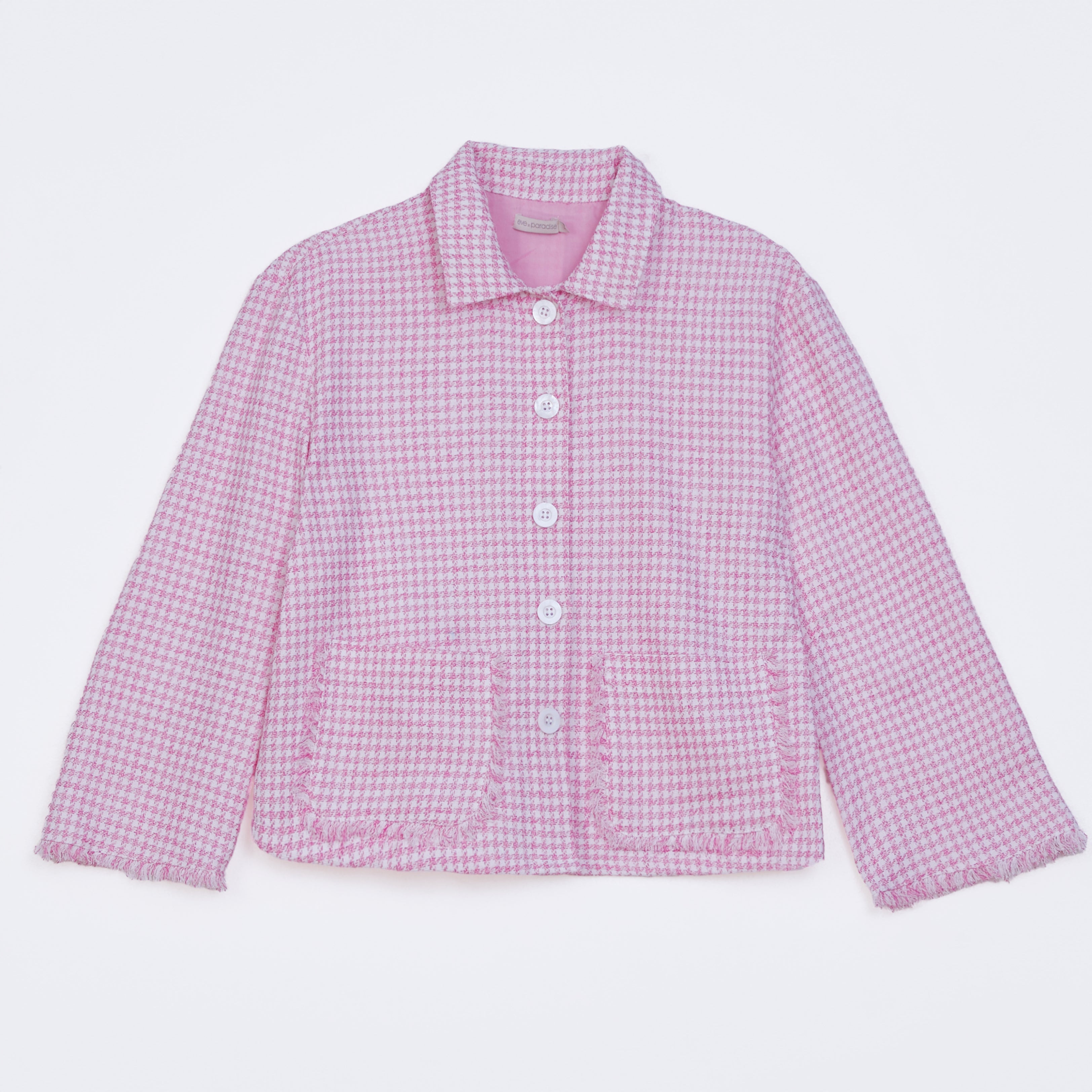 Kurzjacke aus Baumwoll-Hanf-Mischung mit Knopfleiste