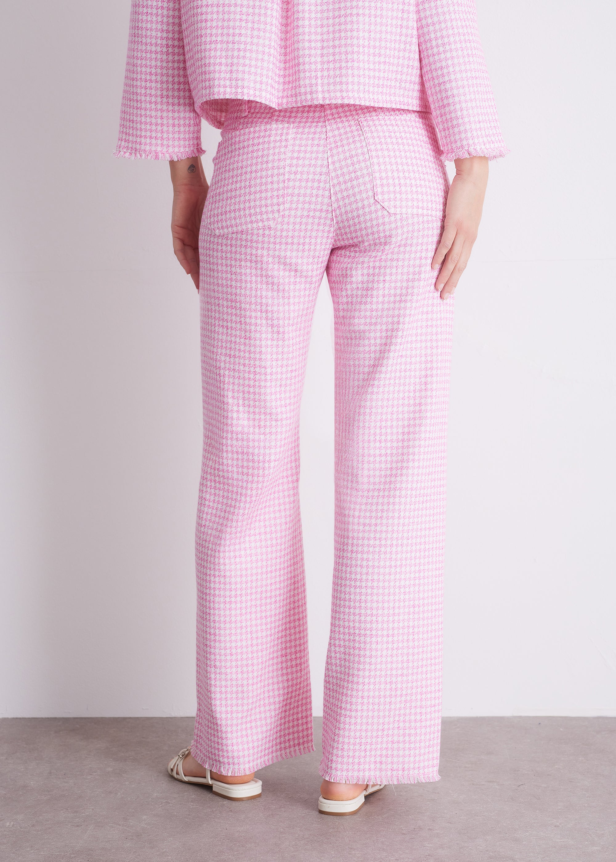 Gerade Hose aus Baumwoll-Hanf-Mischung