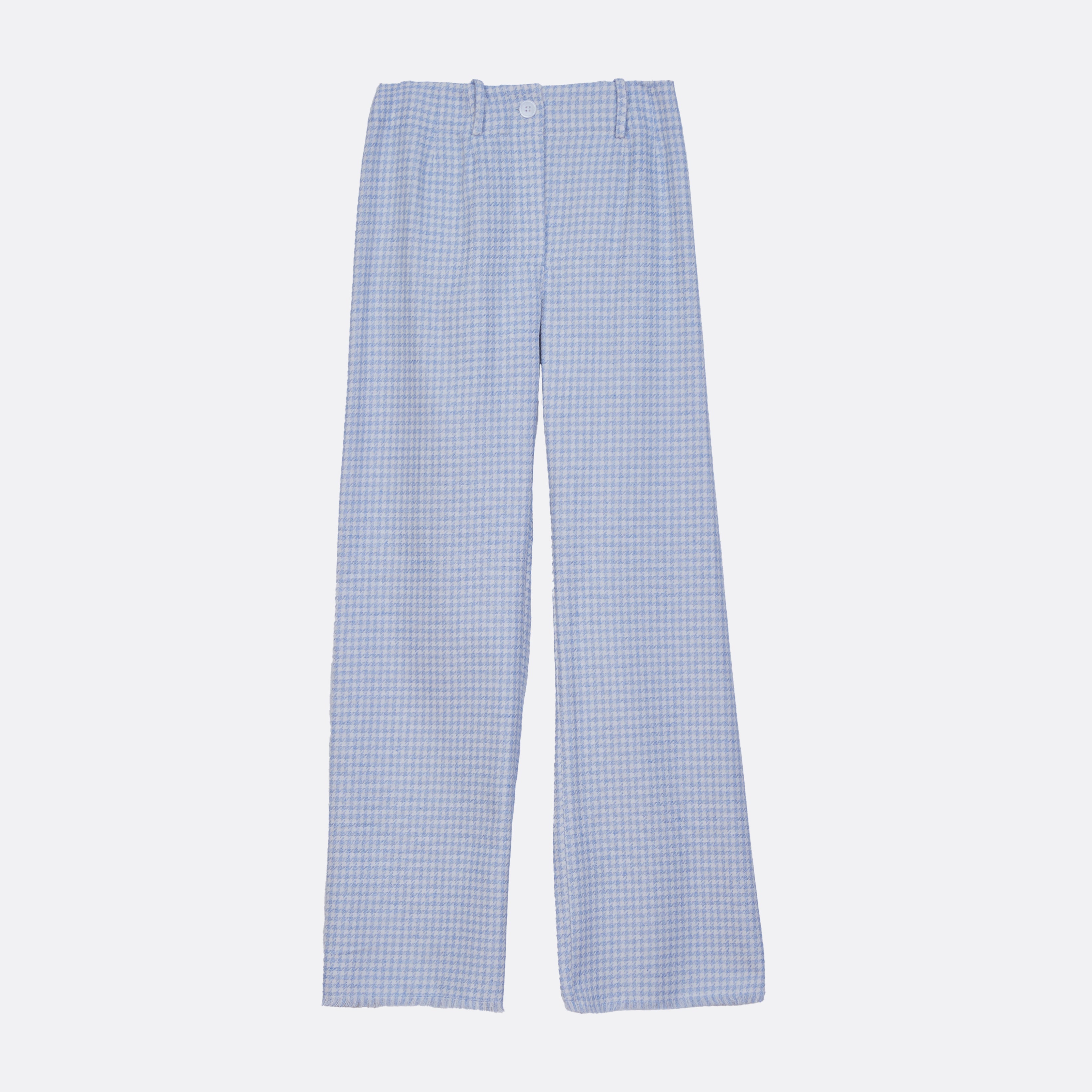 Gerade Hose aus Baumwoll-Hanf-Mischung