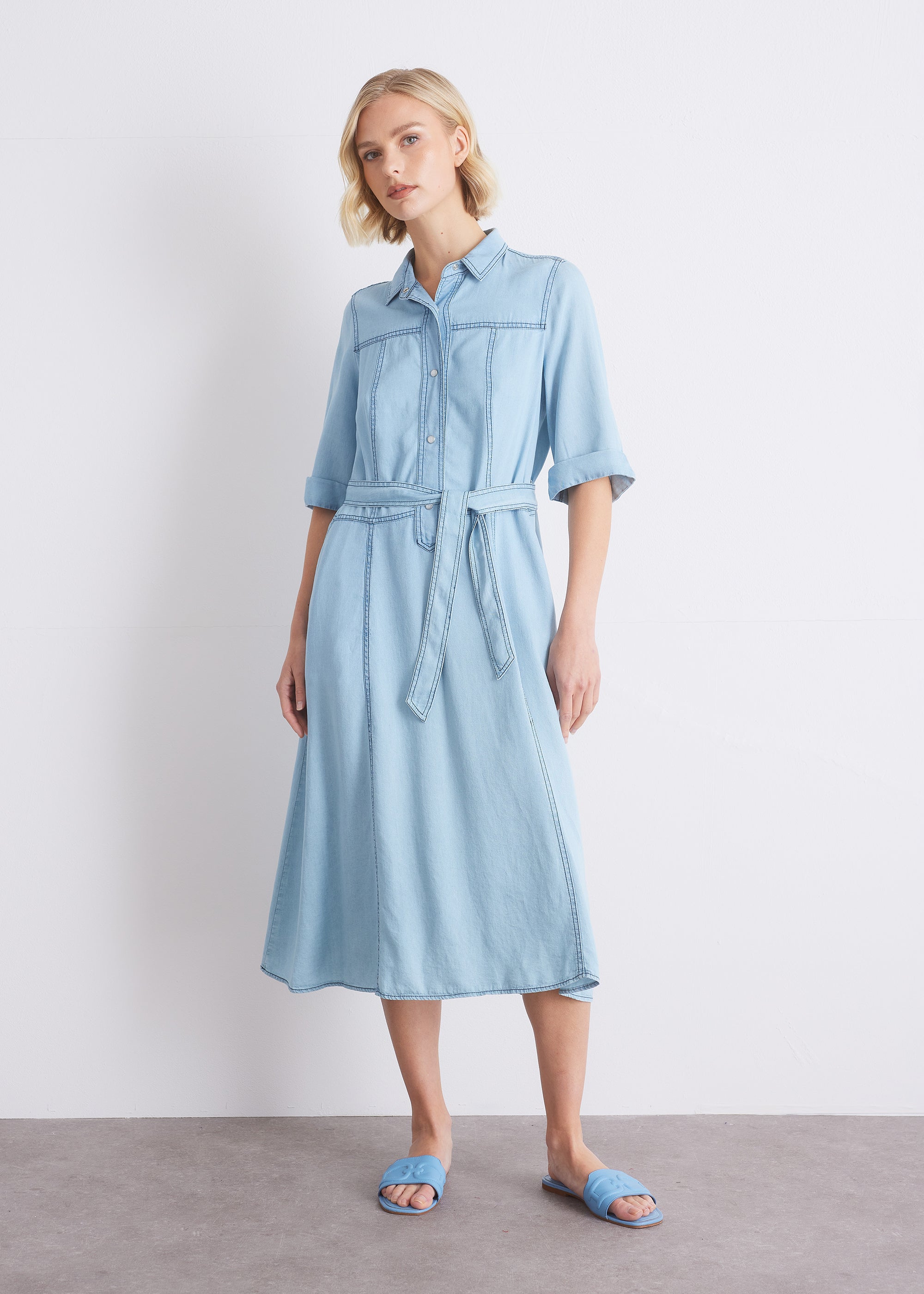 Hemdblusenkleid aus Lyocell