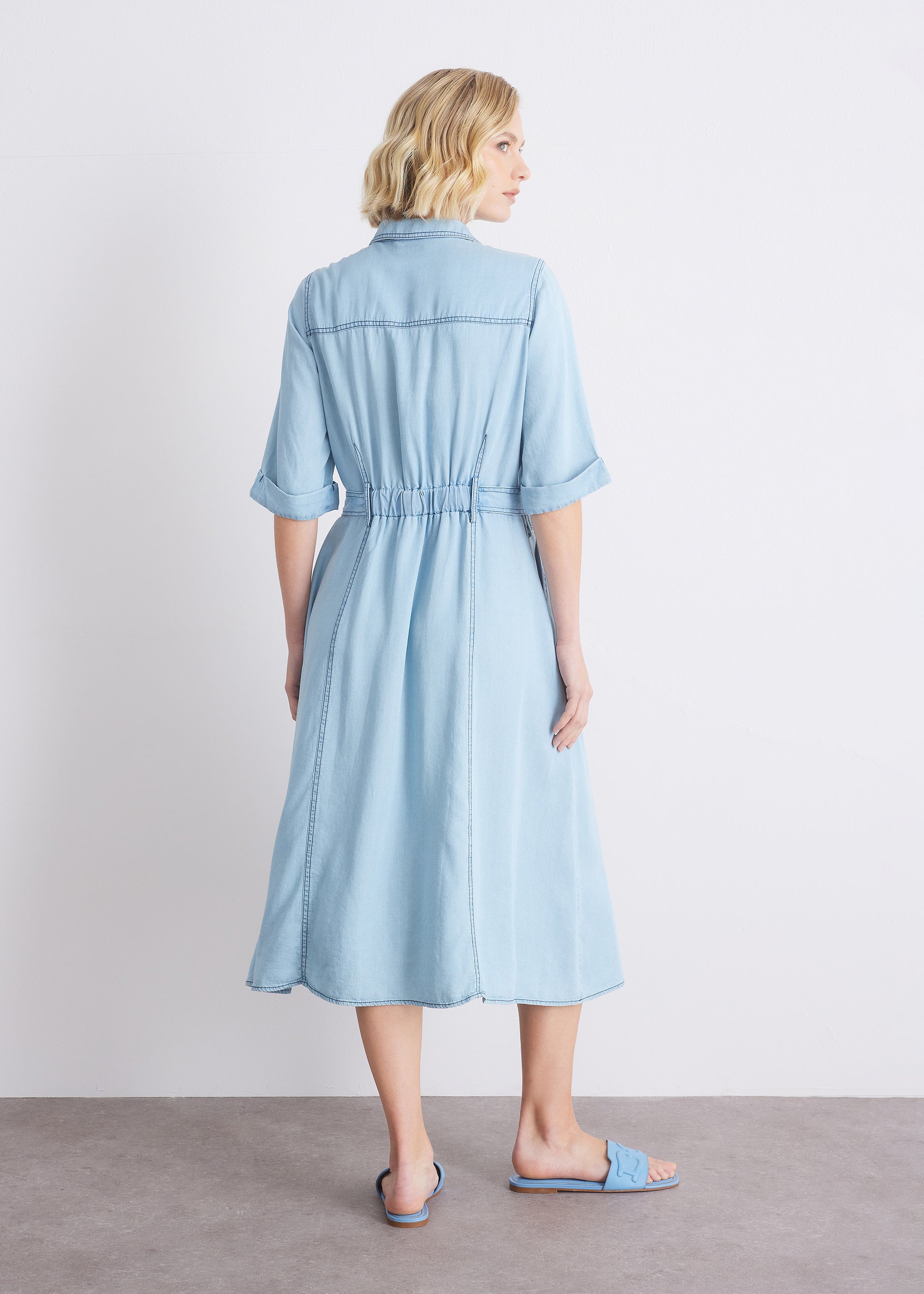 Hemdblusenkleid aus Lyocell