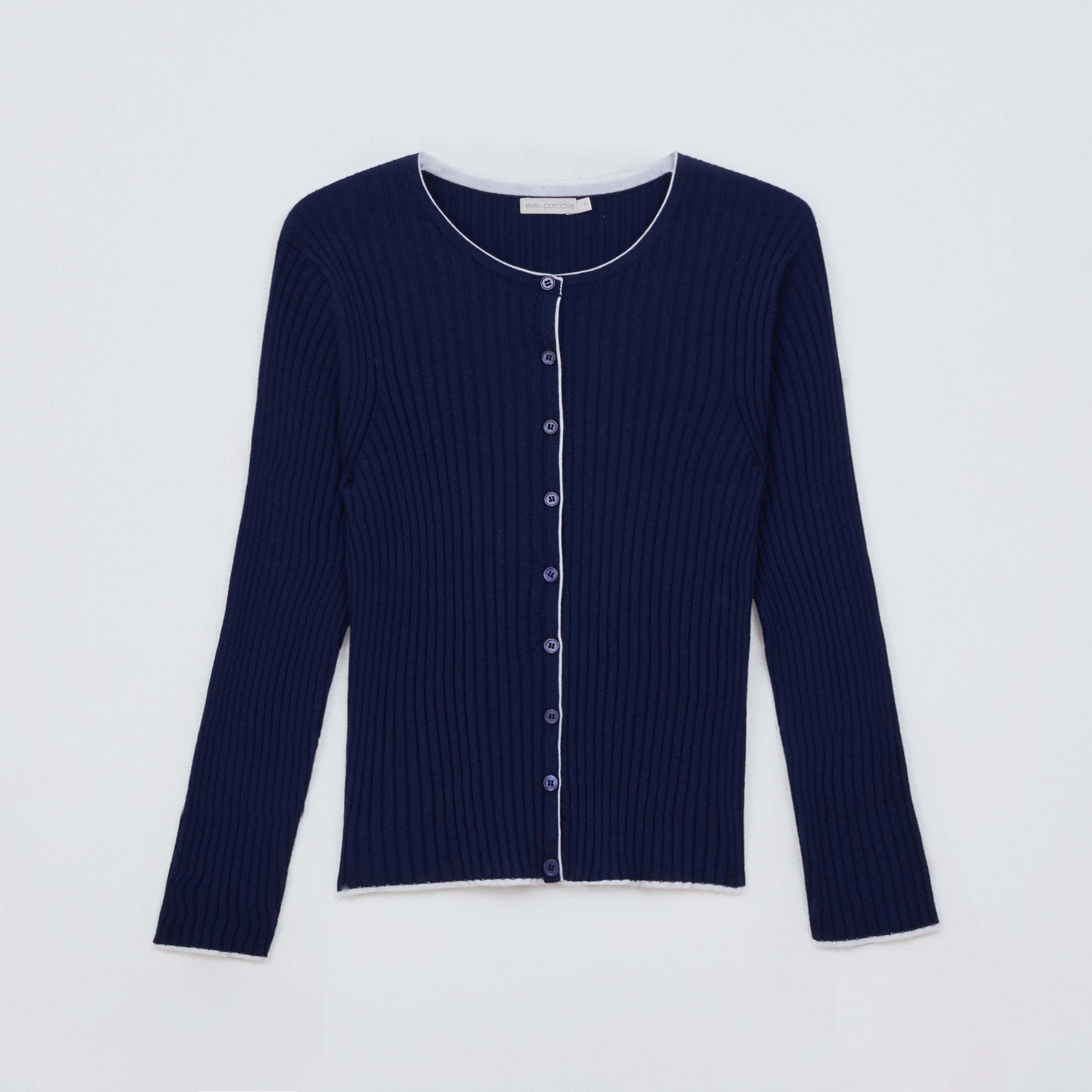 Rippstrick-Cardigan aus 100 % GOTS-zertifizierter Baumwolle