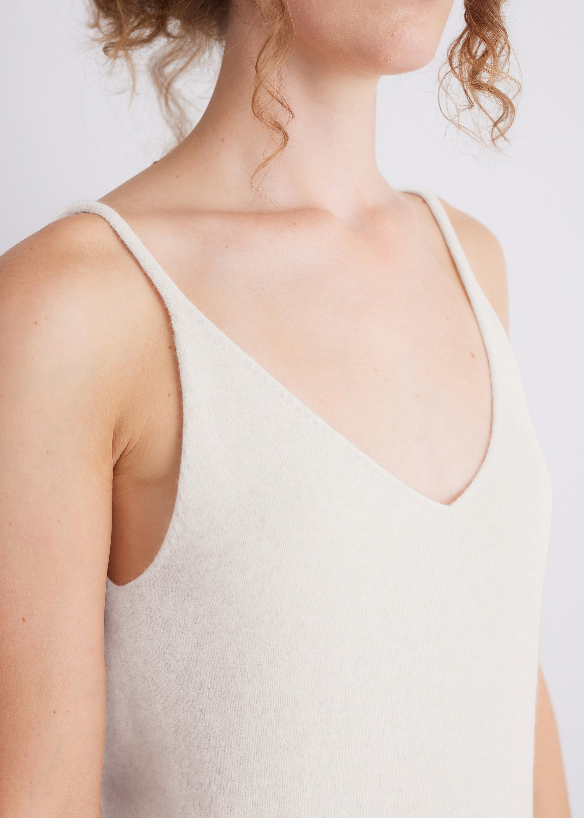 Kaschmir-Top mit V-Ausschnitt