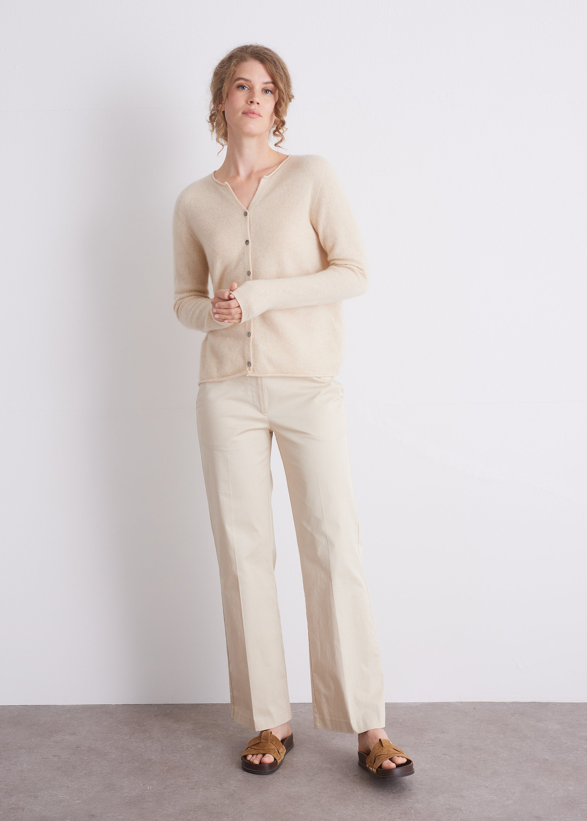 Kaschmir-Cardigan mit Knopfleiste