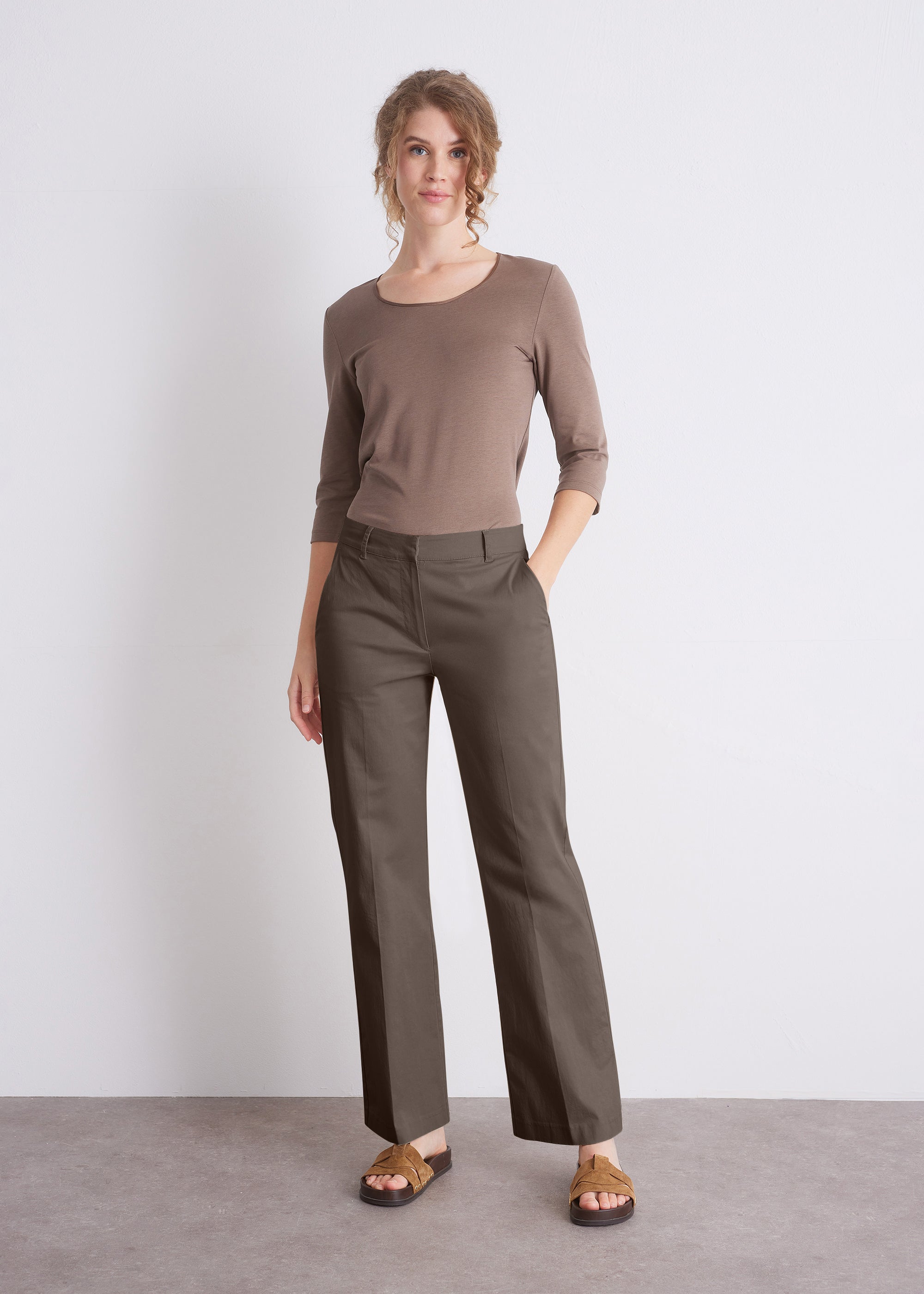 Schlichte Hose aus OCS-Baumwolle