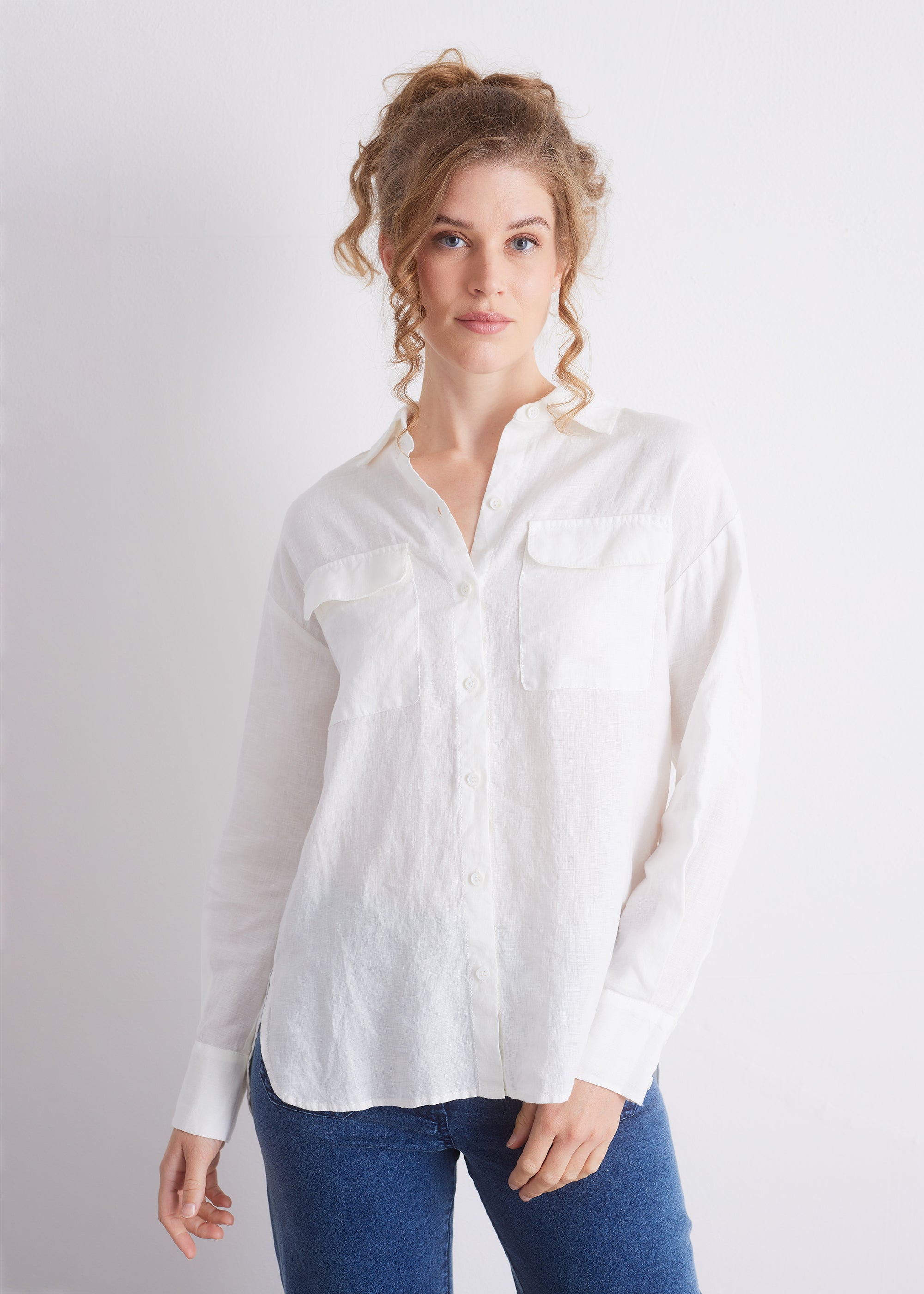 Leinenbluse aus reinem Leinen