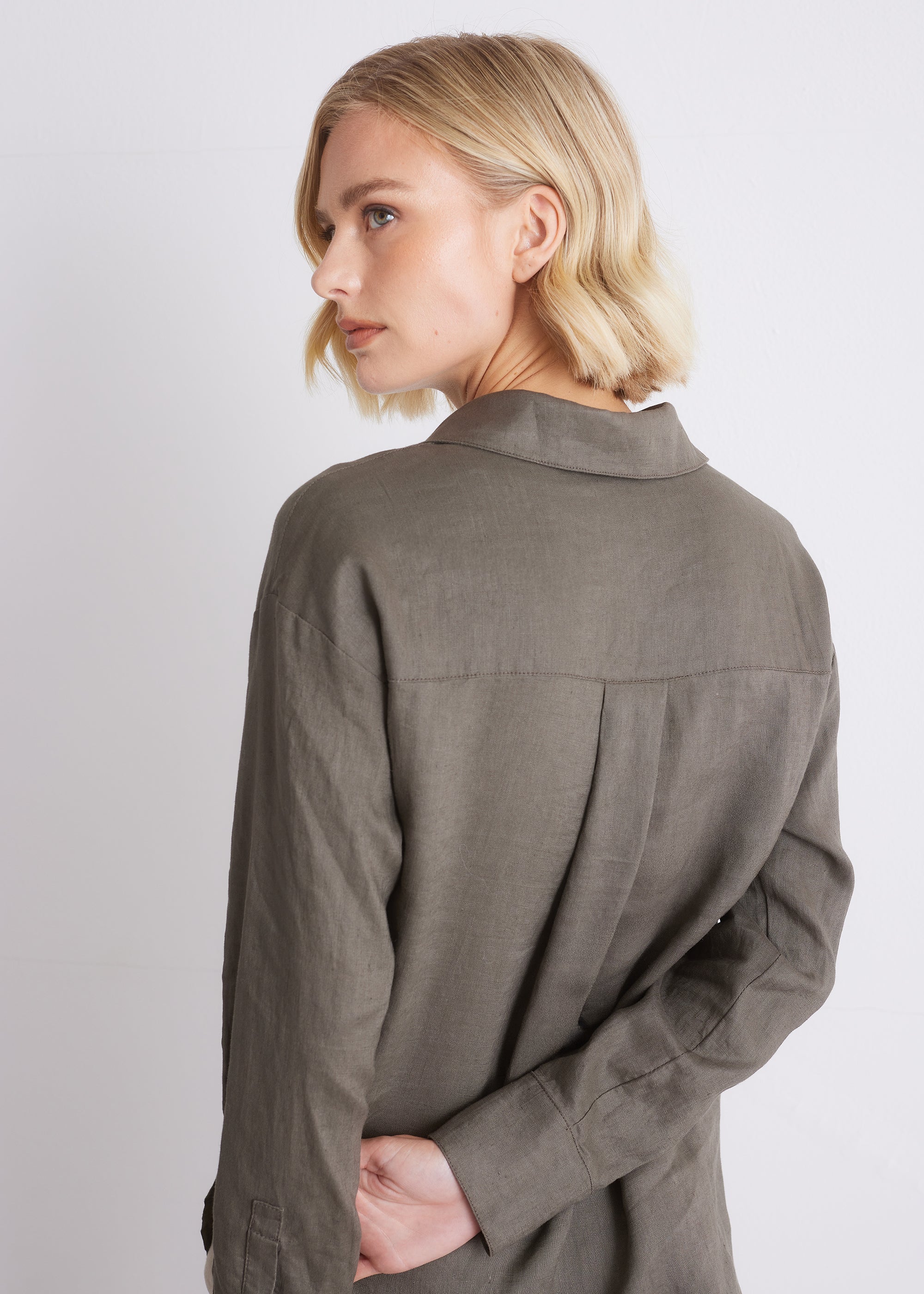 Leinenbluse aus reinem Leinen