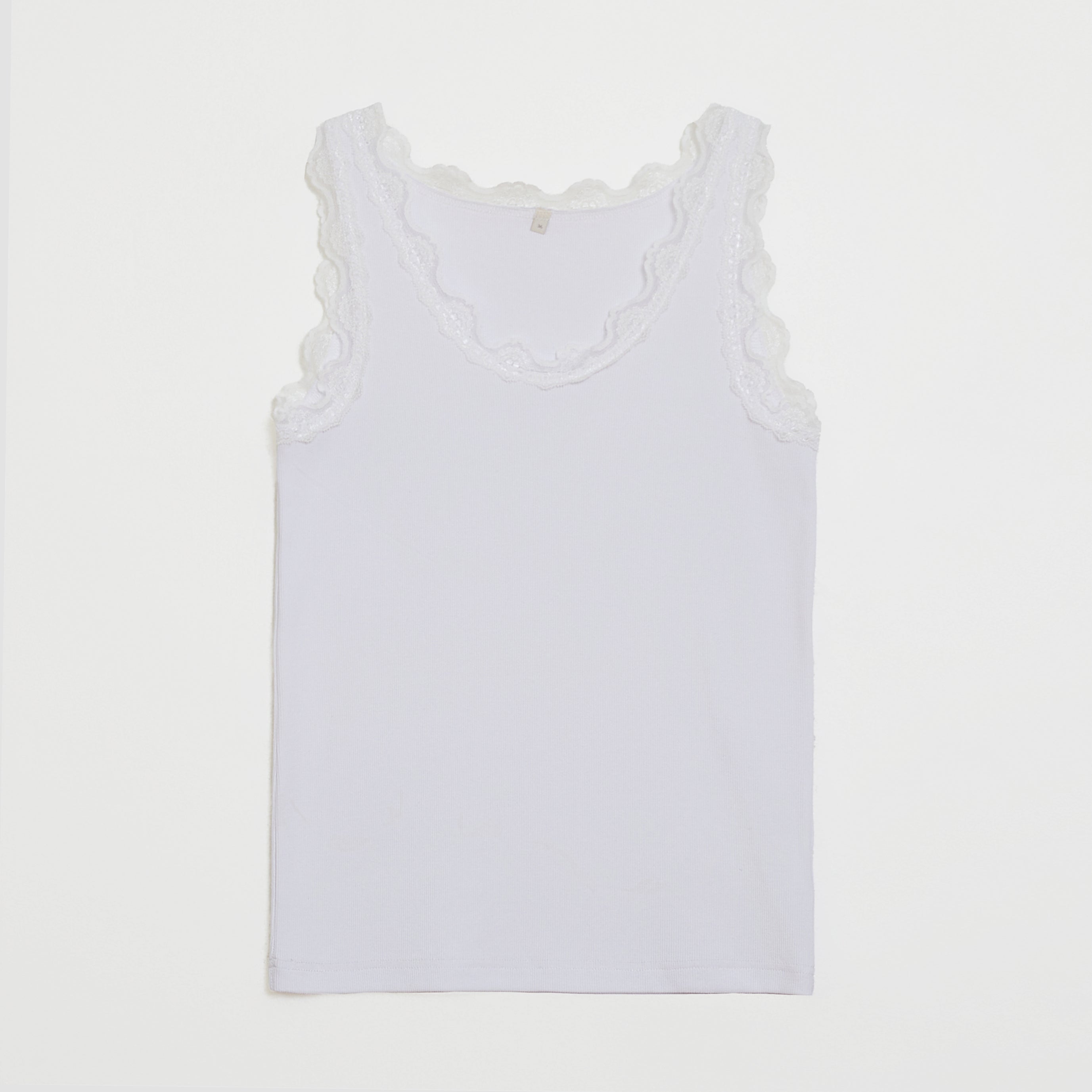 Spitzentop aus Viskose-Baumwoll-Mix