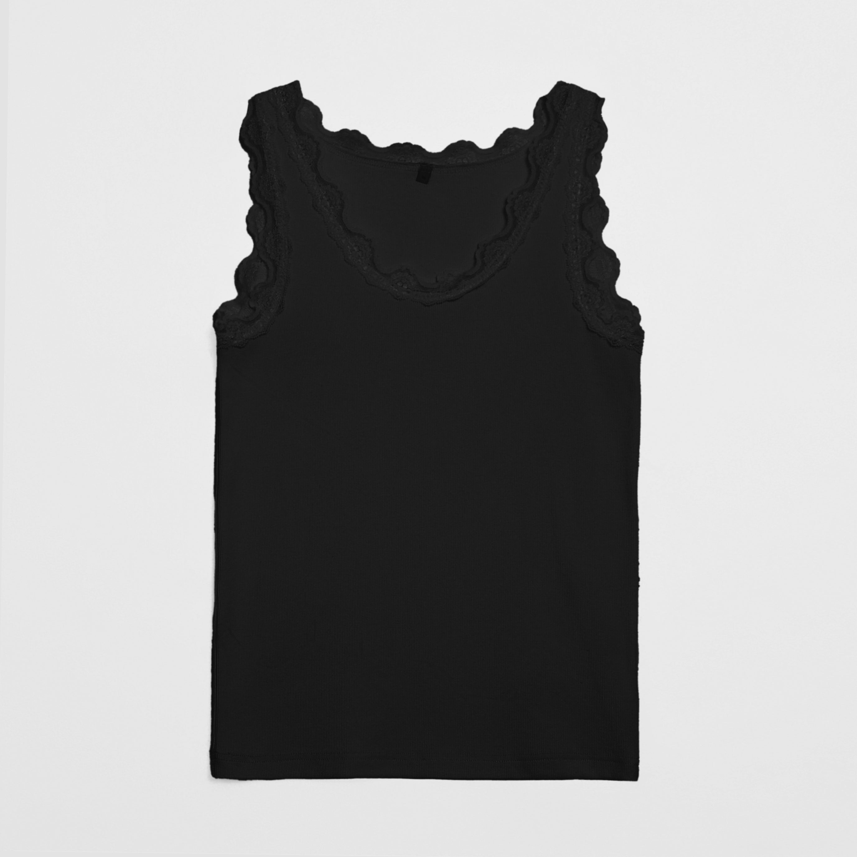 Spitzentop aus Viskose-Baumwoll-Mix