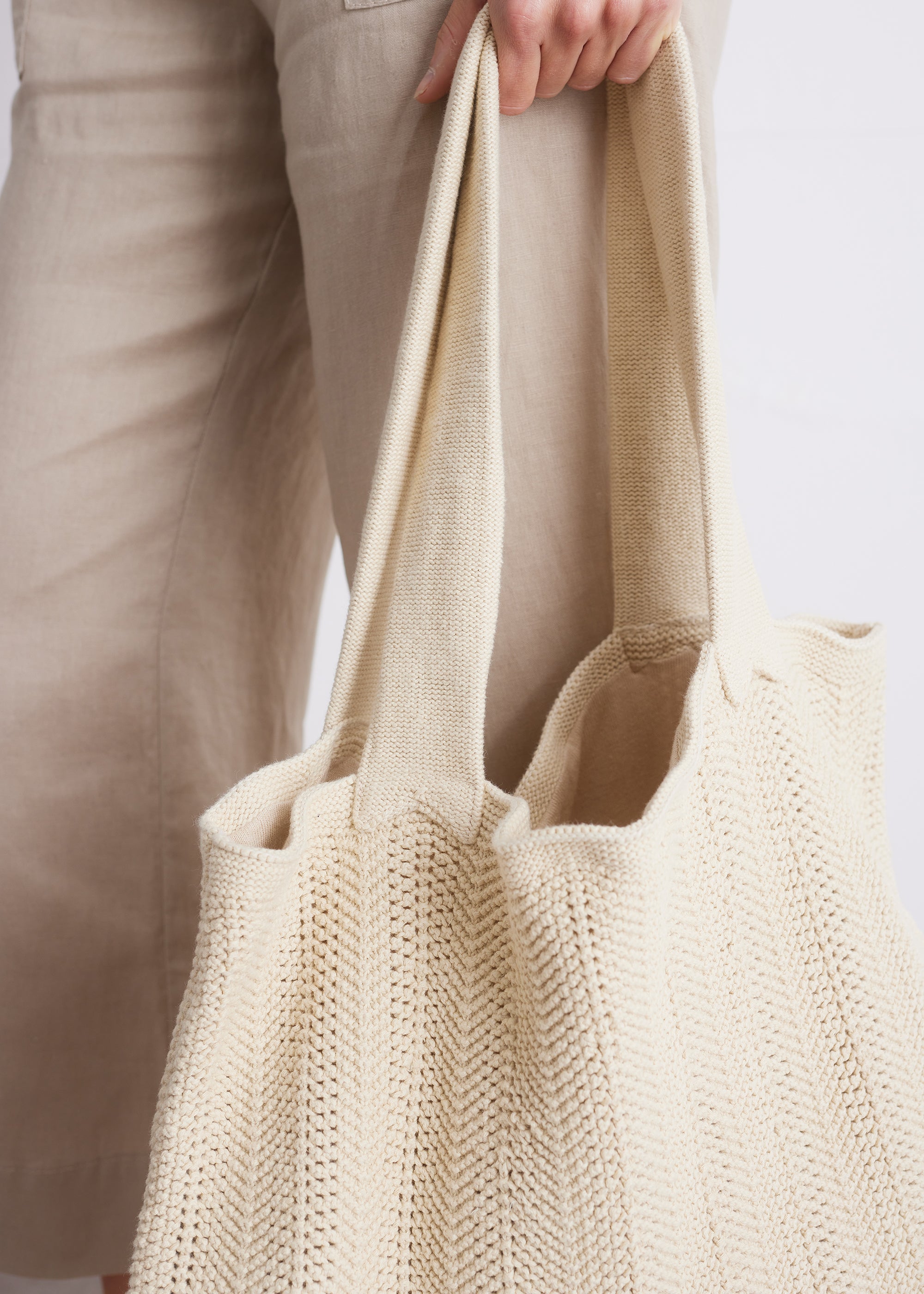 Stricktasche aus GOTS-zertifizierter Baumwolle