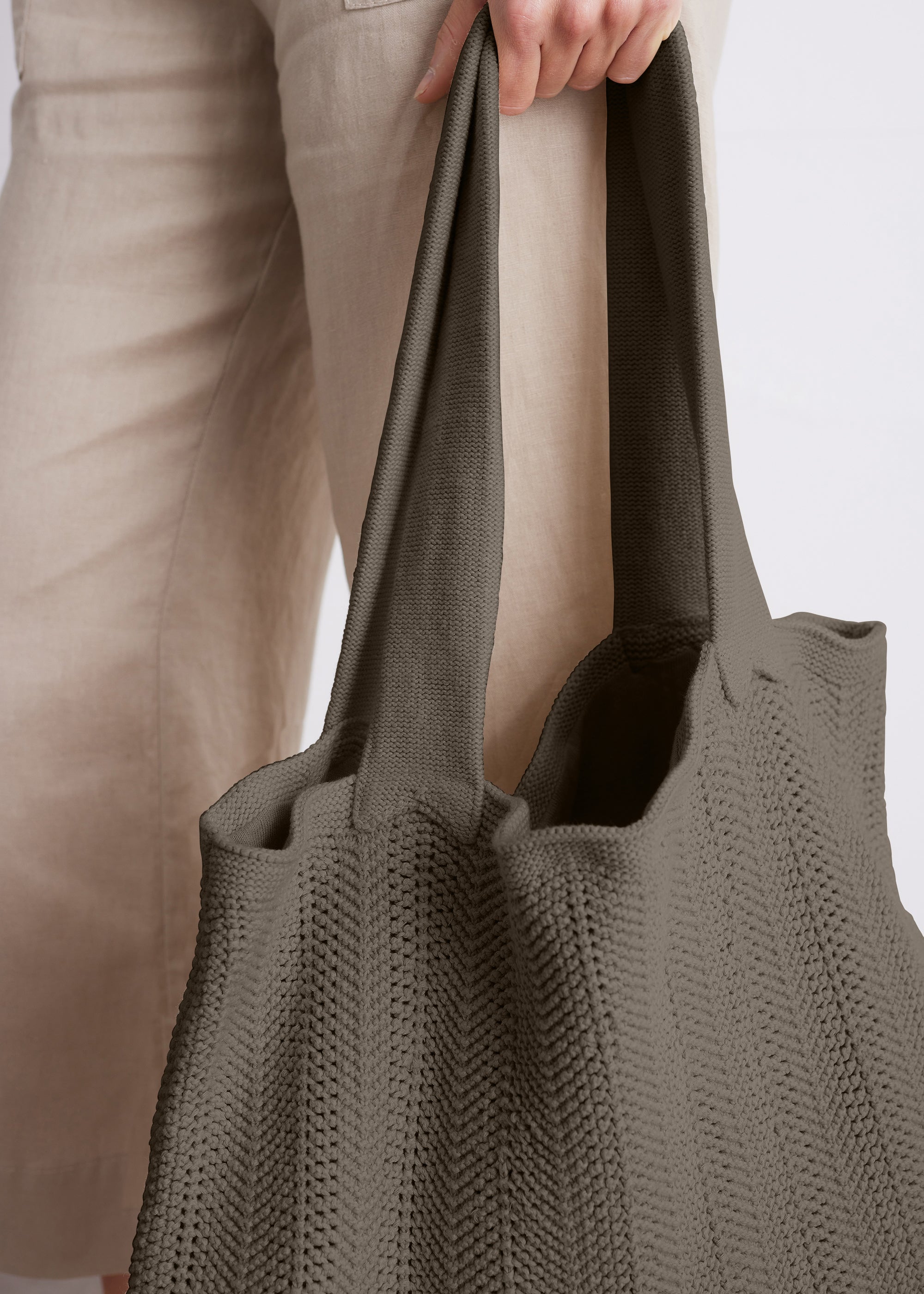 Stricktasche aus GOTS-zertifizierter Baumwolle