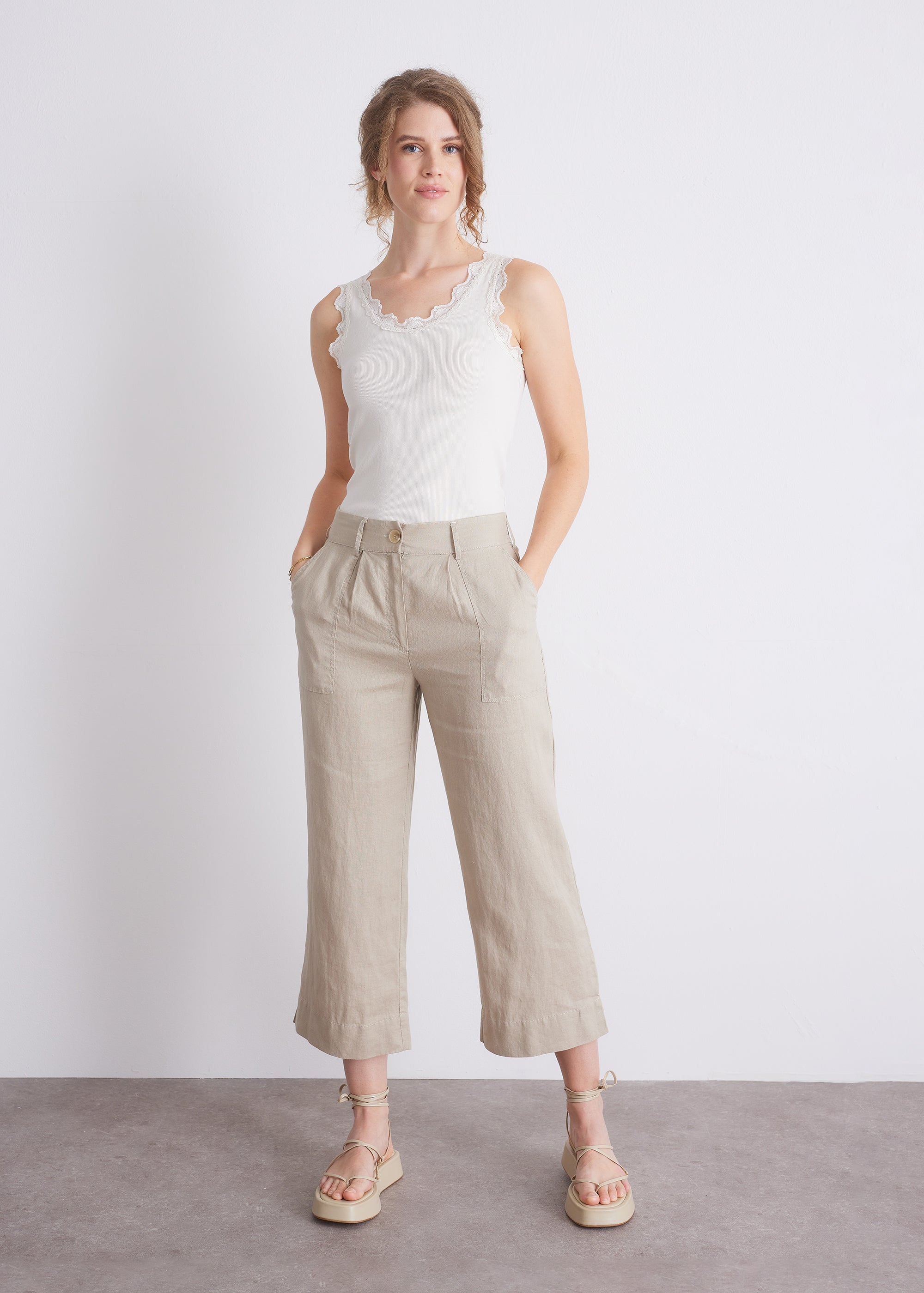Hose aus reinem Leinen