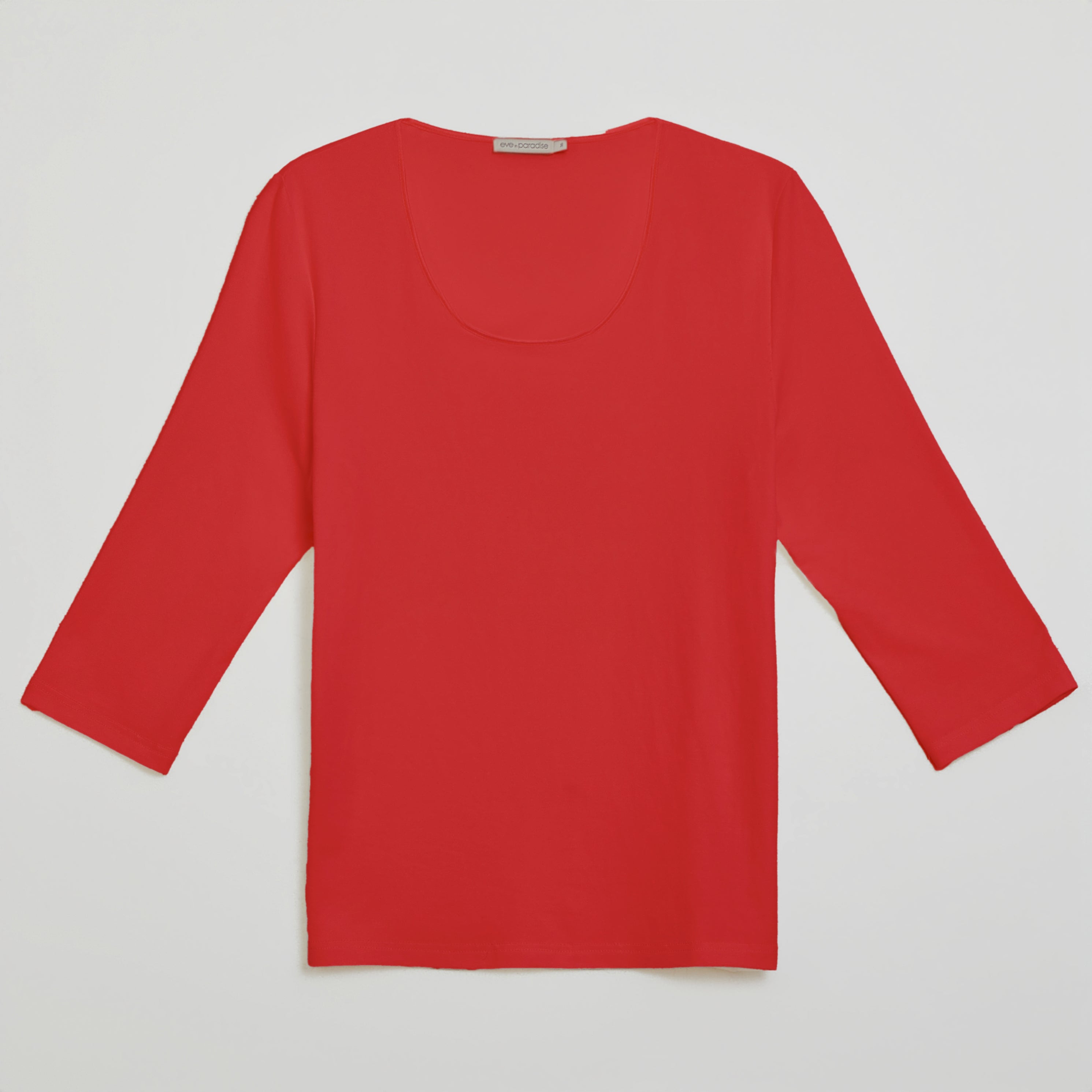 Shirt mit 3/4-Arm und Seidenpaspel